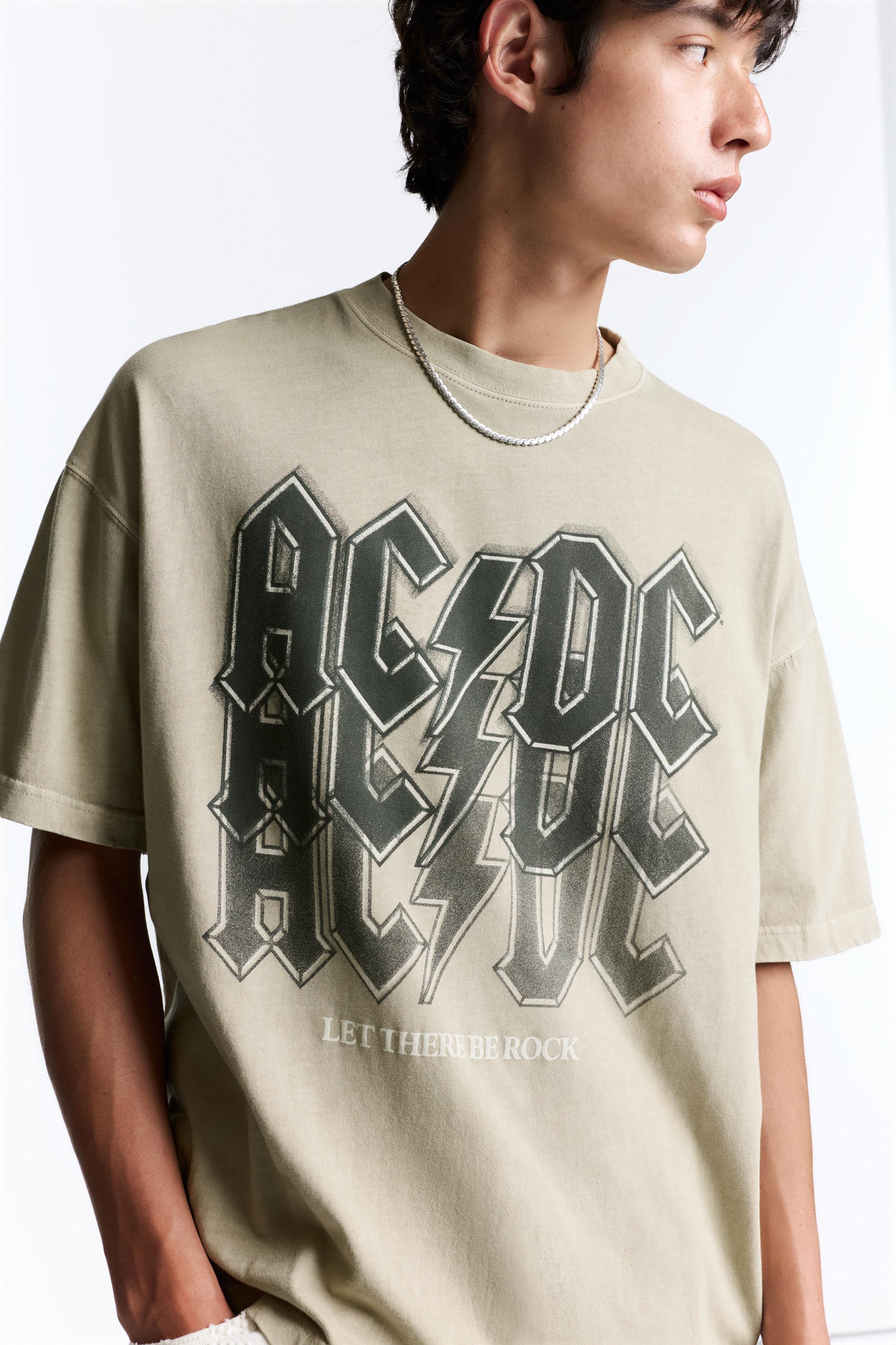 Relaxed fit AC/DC T-shirt — Ecru