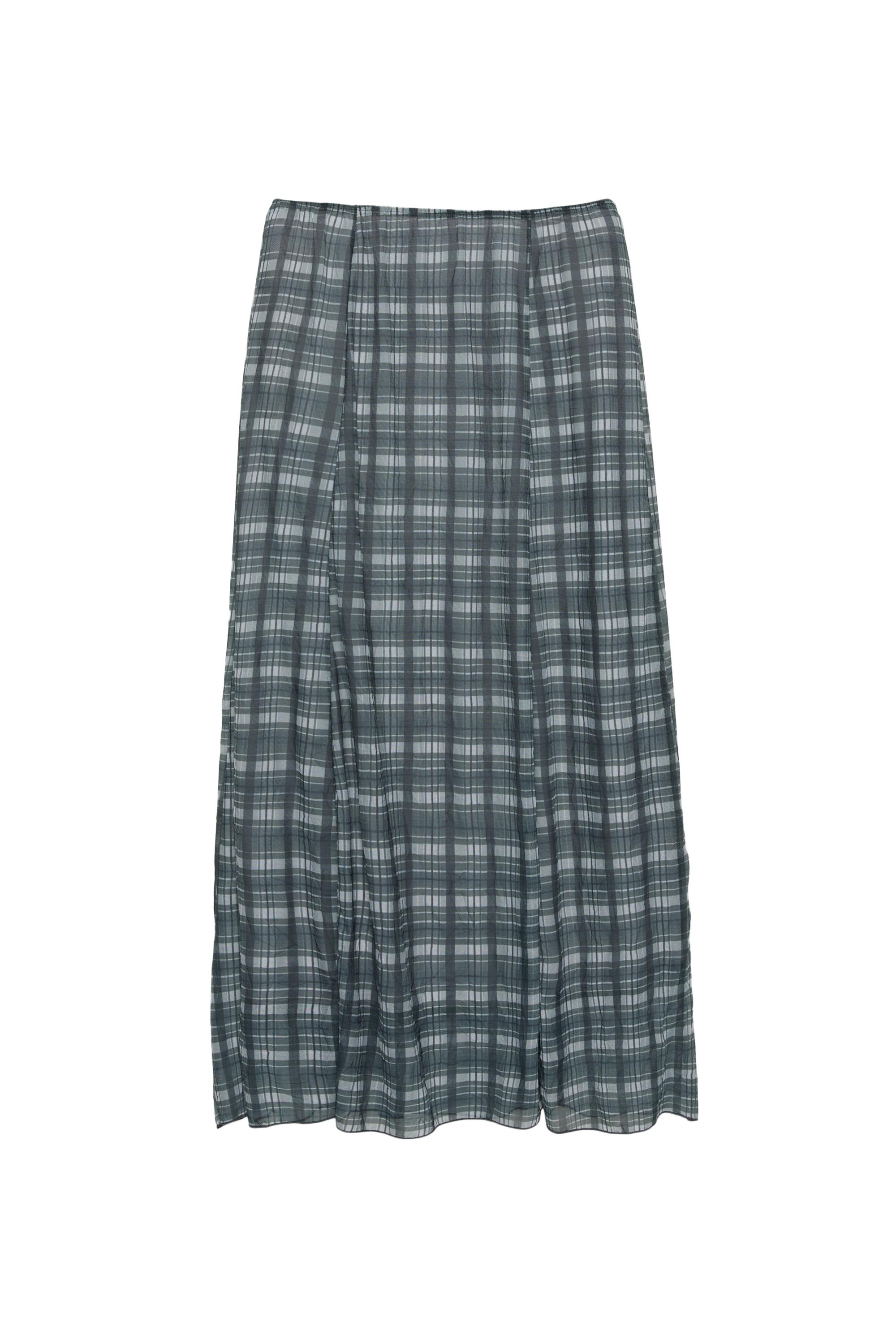 Kareli midi etek - Görsel 12