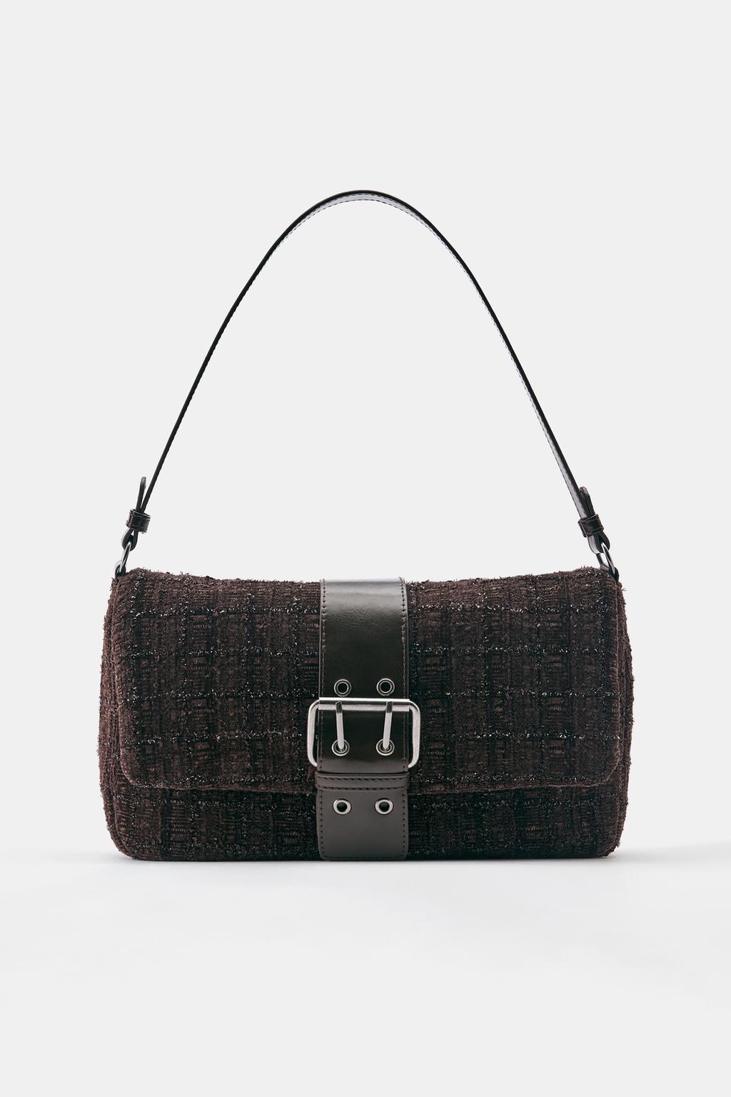 Textured shoulder bag