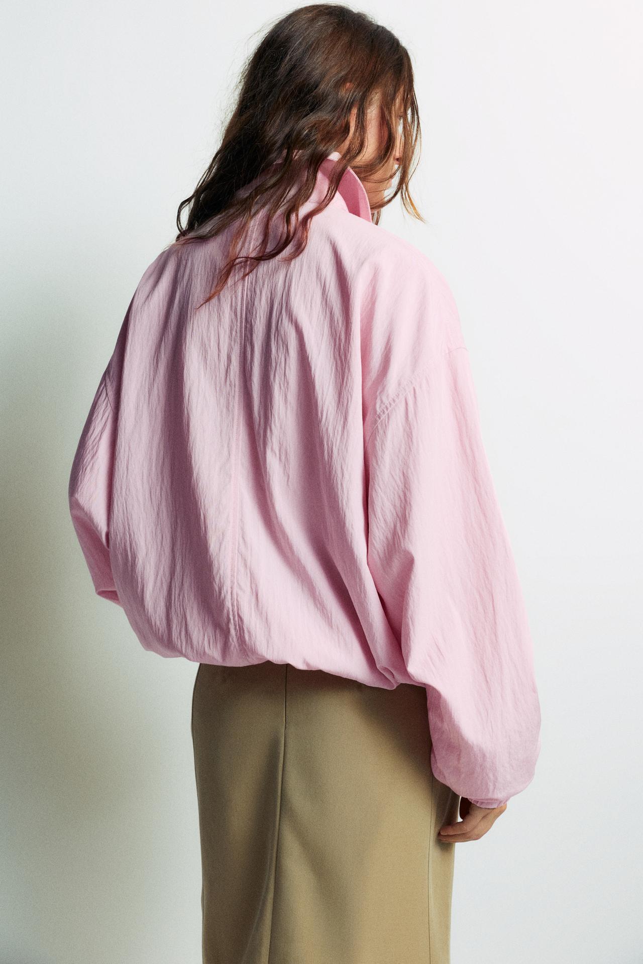 Fluid oversize jacket — Rose pink