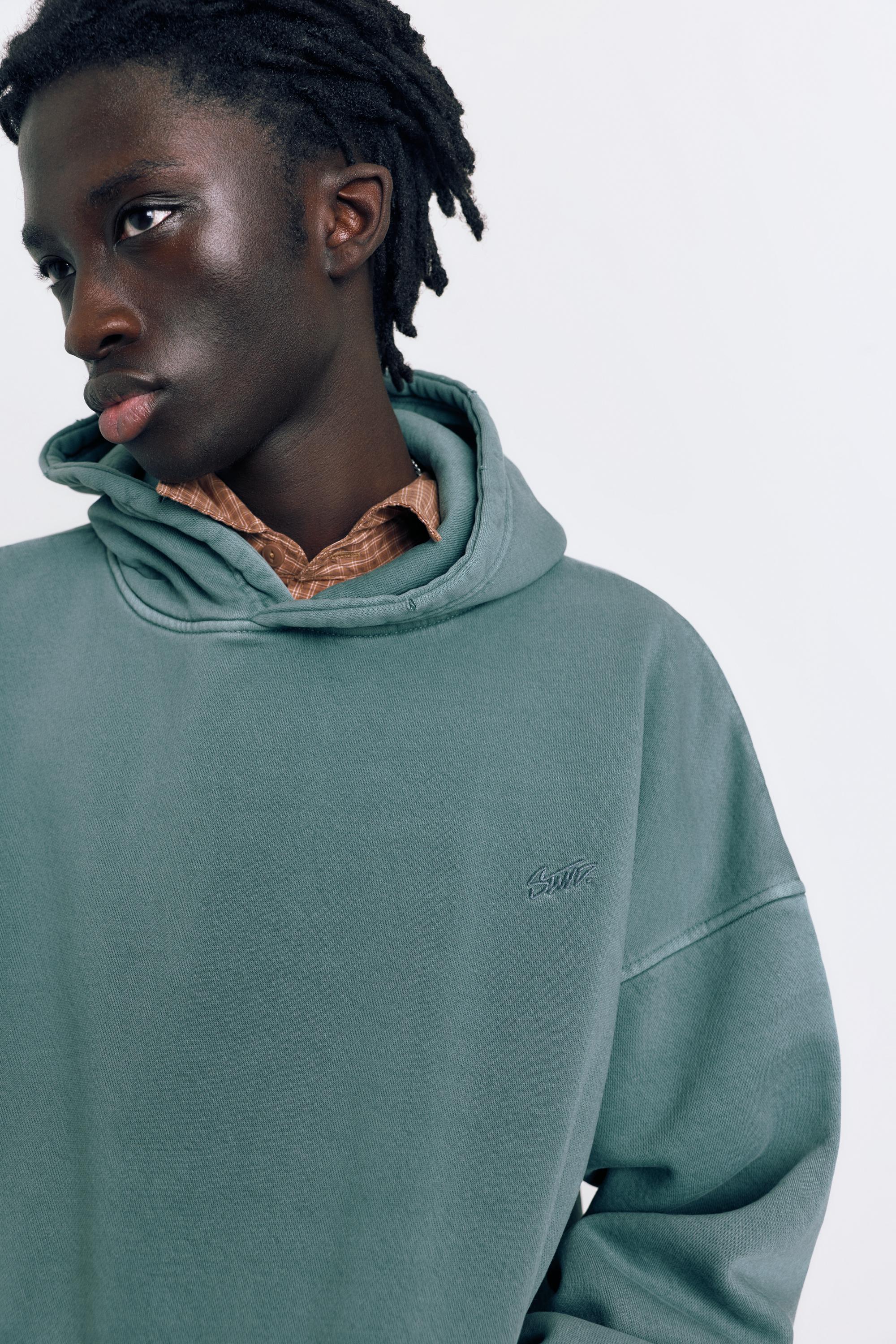 STWD Yıkanmış Kapüşonlu Sweatshirt - Görsel 15