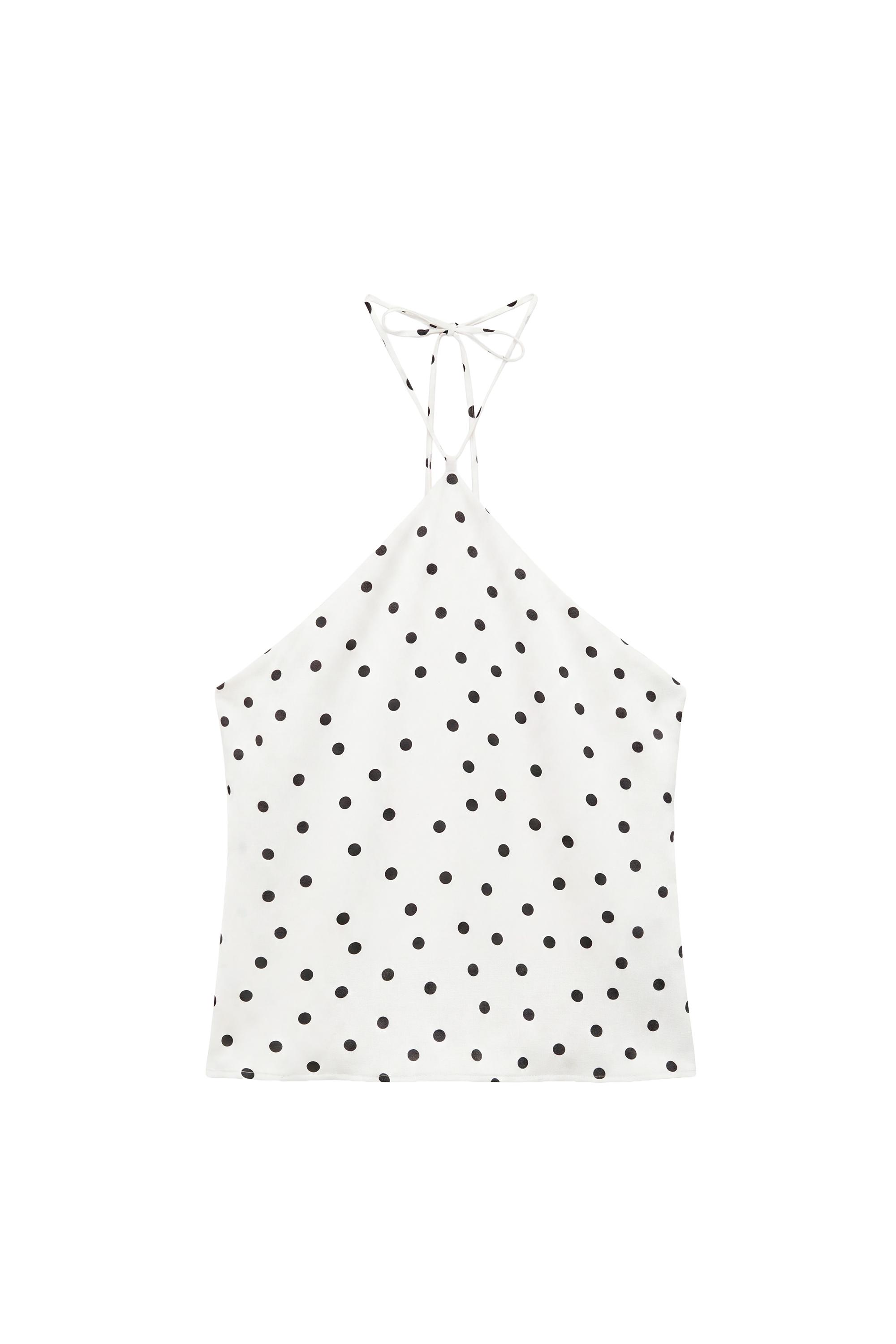 Pull&Bear Saten yüzeyli halter yaka top