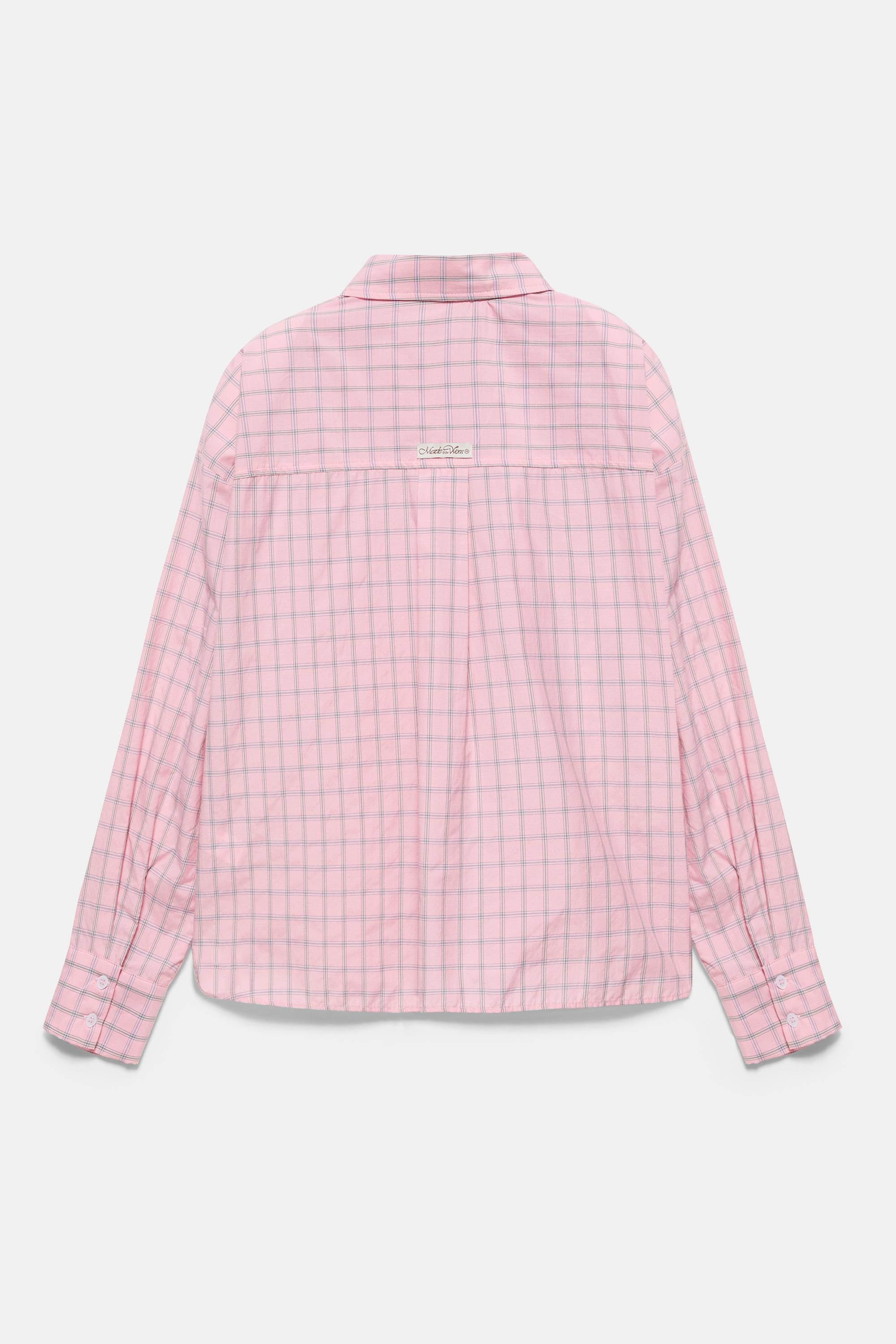 Check pocket shirt — Pink