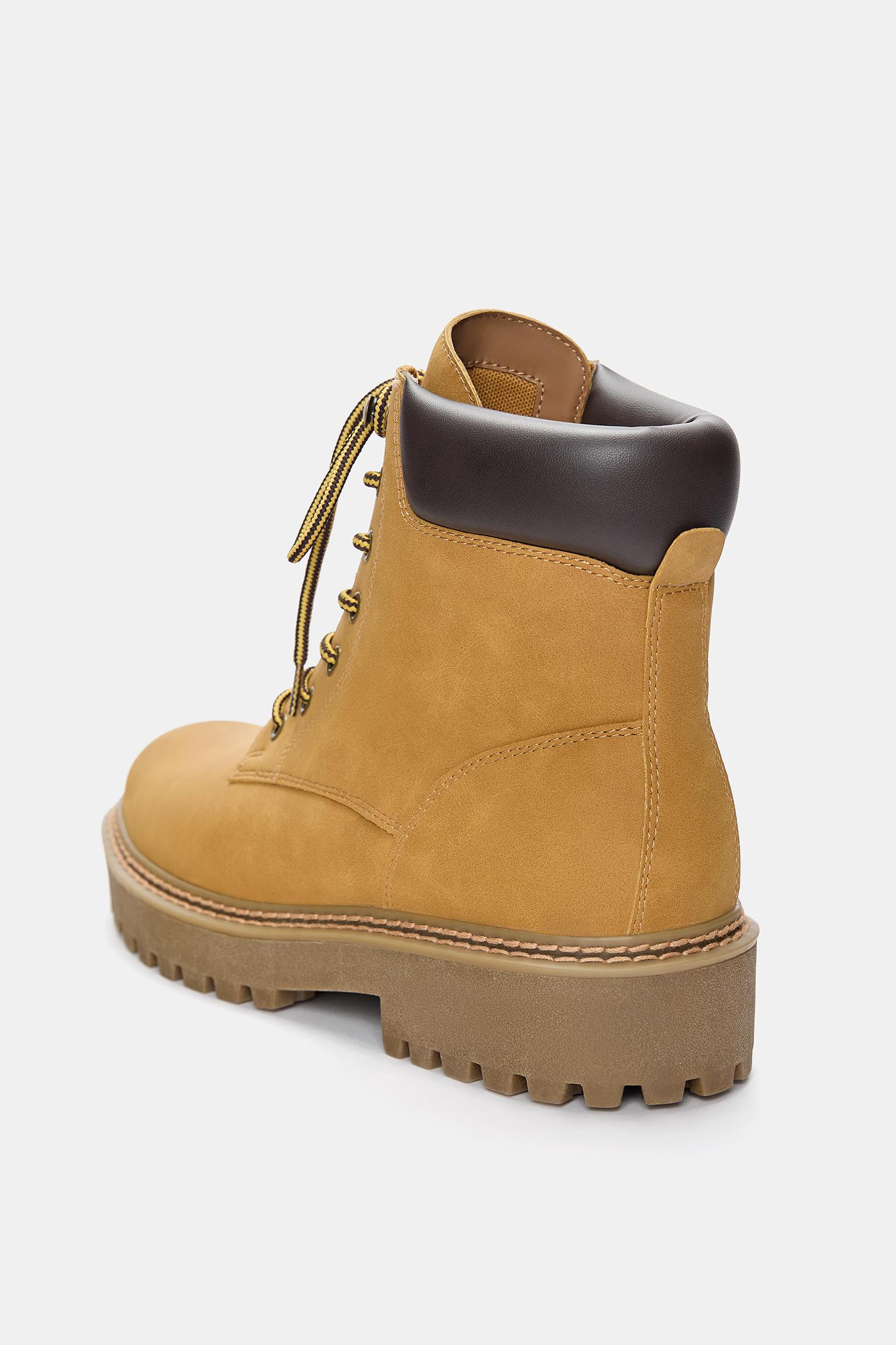 STWD lace-up boots — Mustard