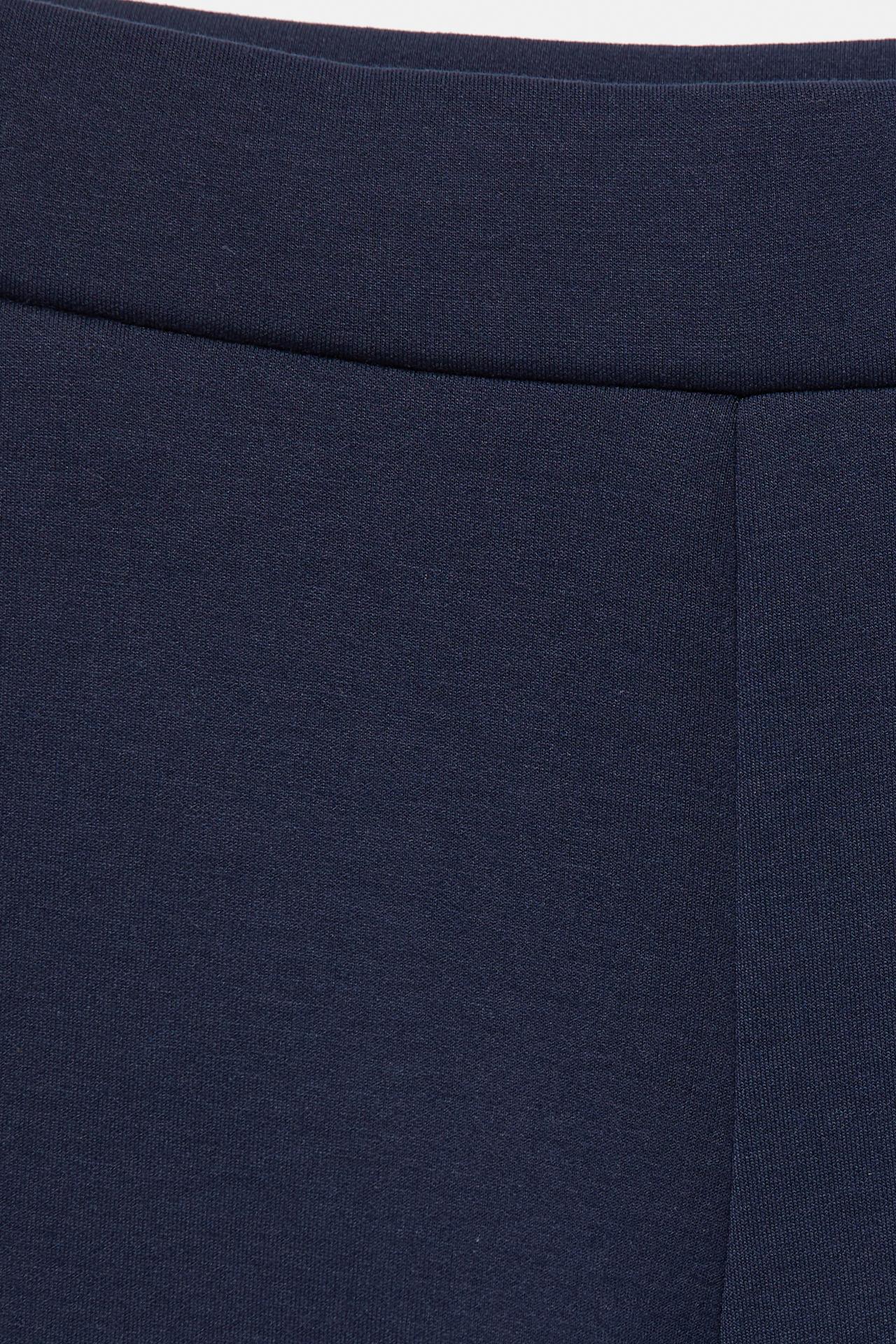 Neoprene-effect barrel trousers — Navy