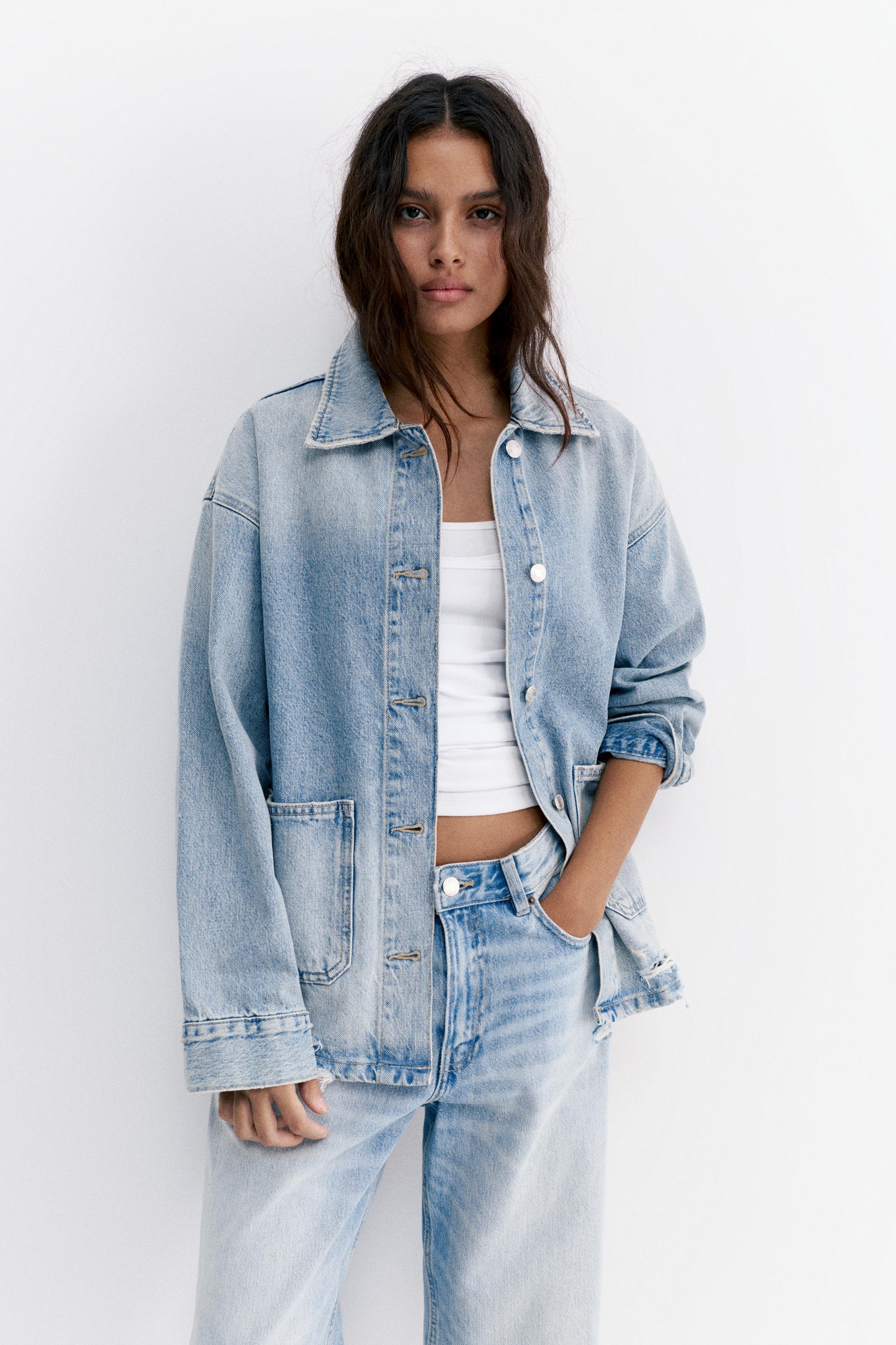 Worker denim ince ceket - Görsel 24