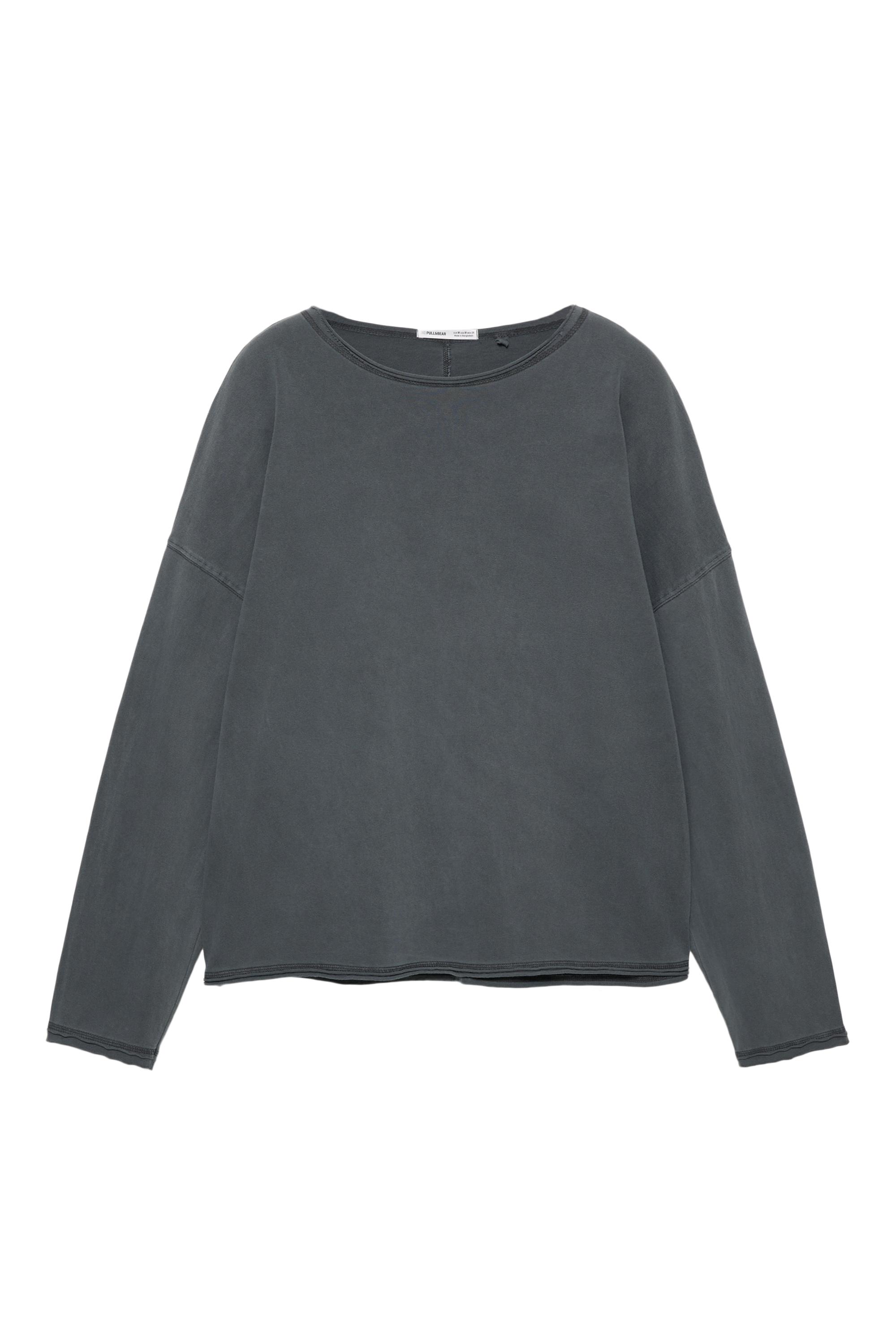 Uzun kollu oversize t-shirt