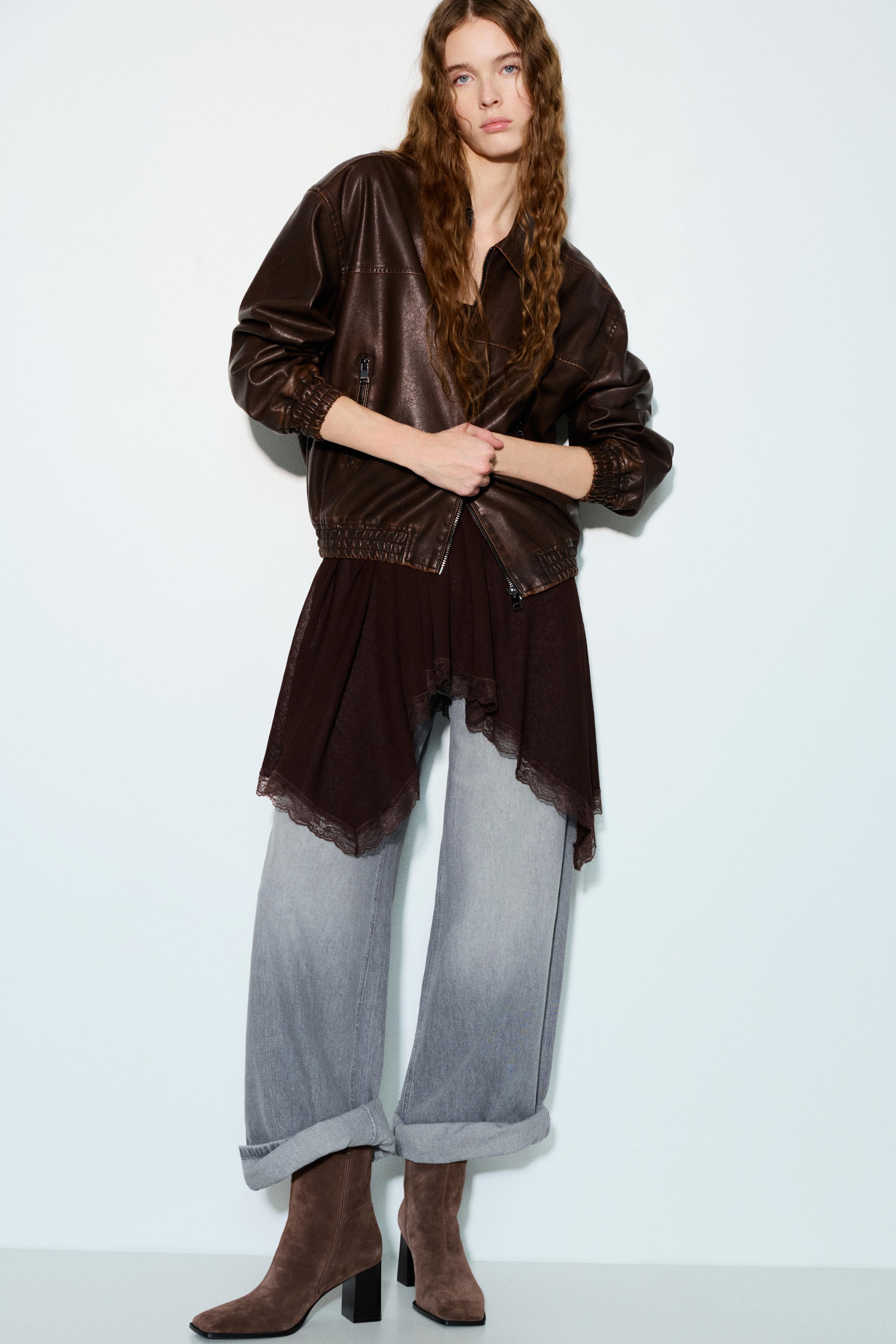 Botins De Salto De Pele