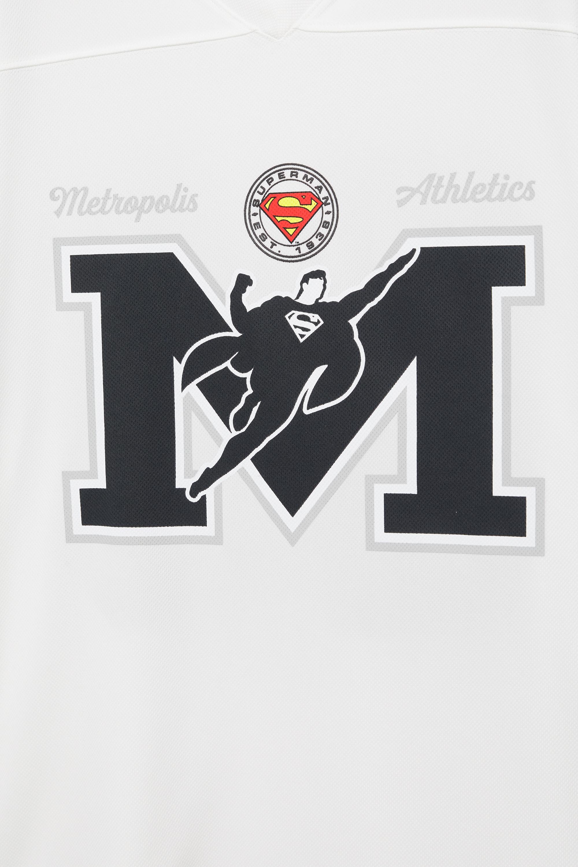 Superman Football T-shirt — Off white