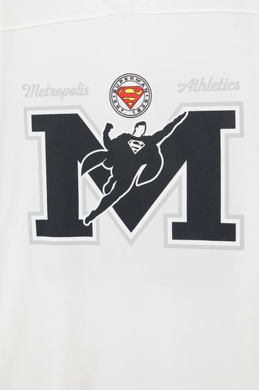Superman Football T-shirt — Off white 3