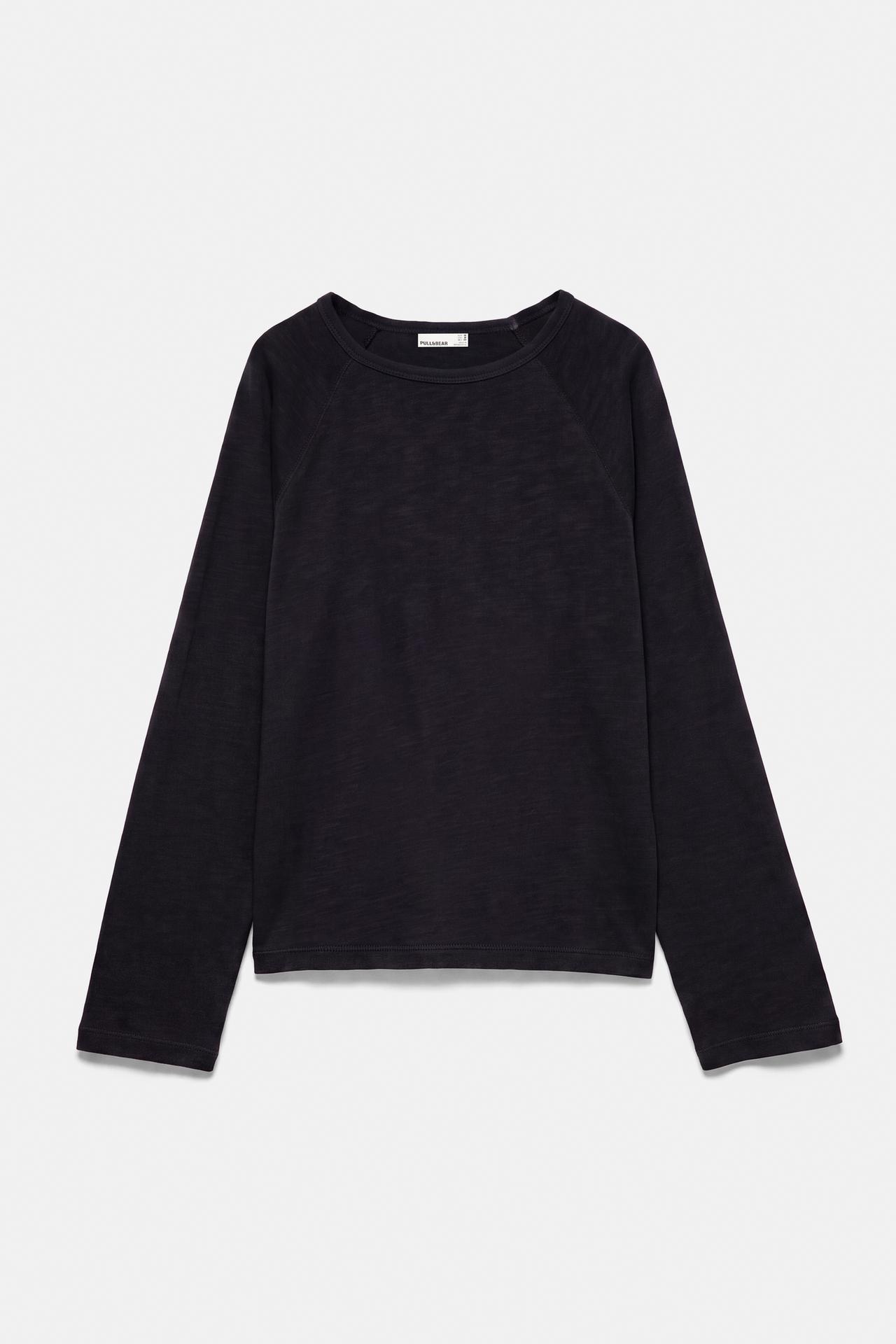 Long sleeve raglan T-shirt — Black