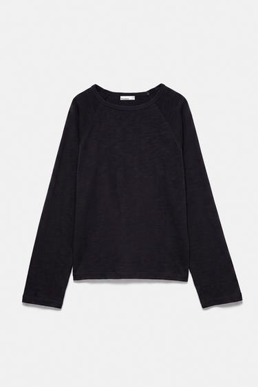 Long sleeve raglan T-shirt — Black 5