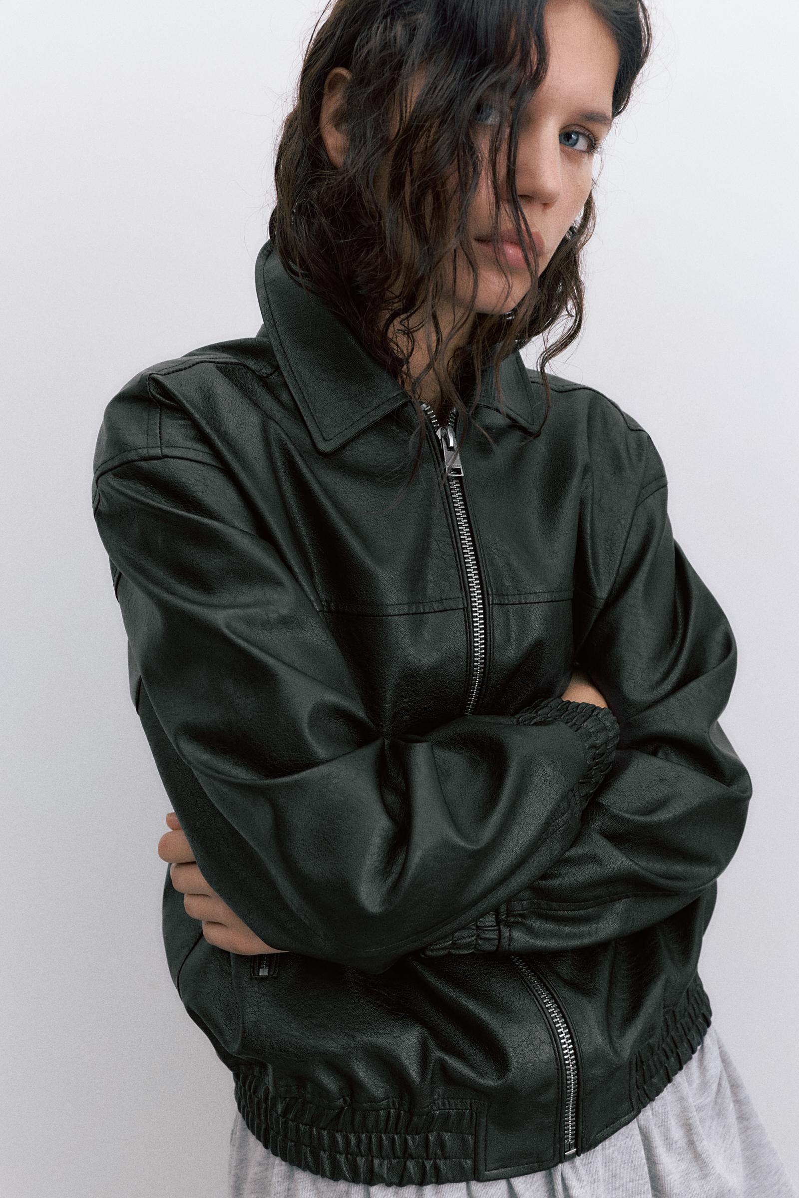 Suni Deri Baba Kesim Ceket - Görsel 5