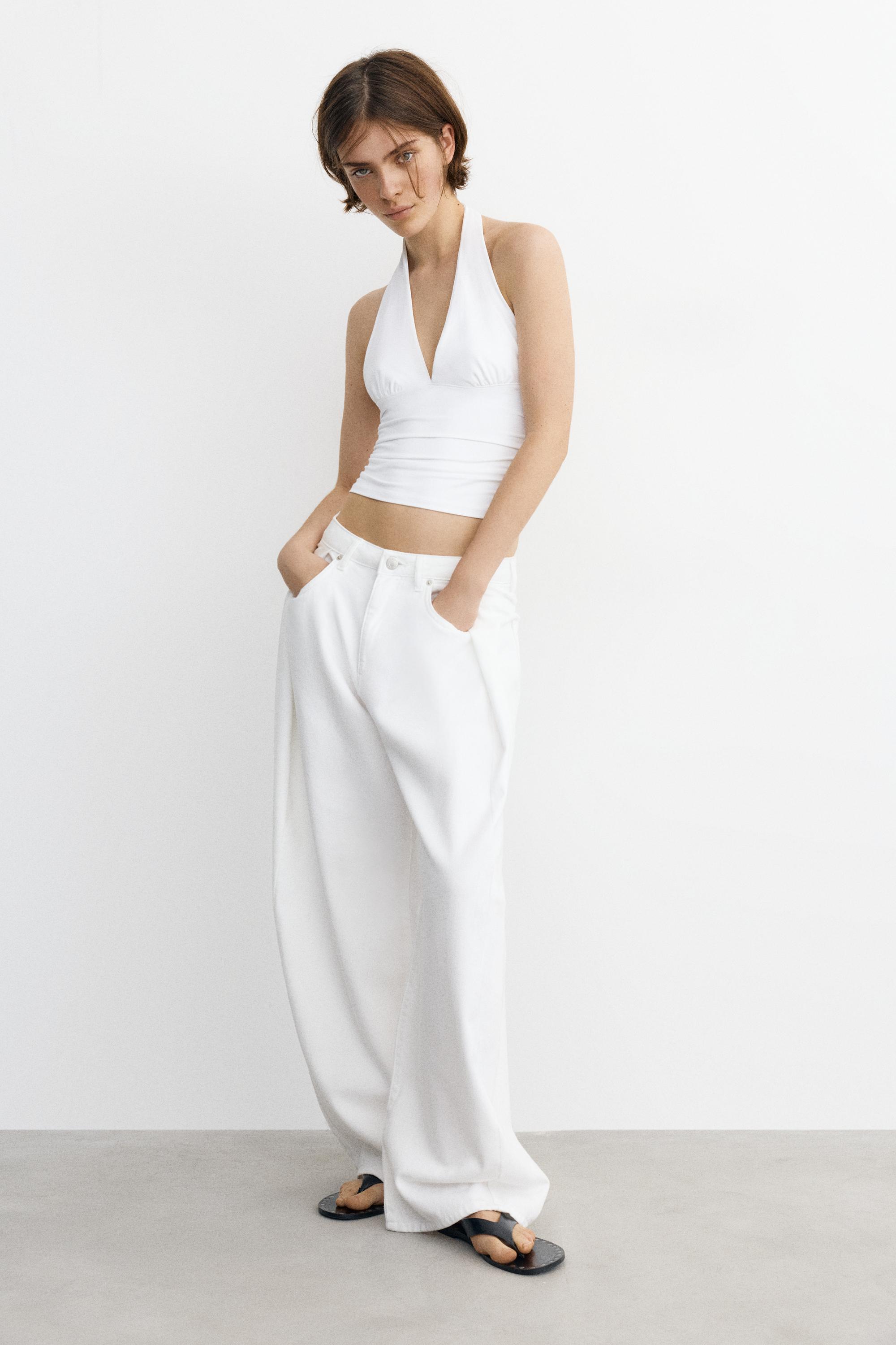 Halter yaka büzgülü top - Görsel 6