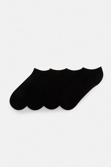 Pack of 4 pairs of ankle socks — Black 1