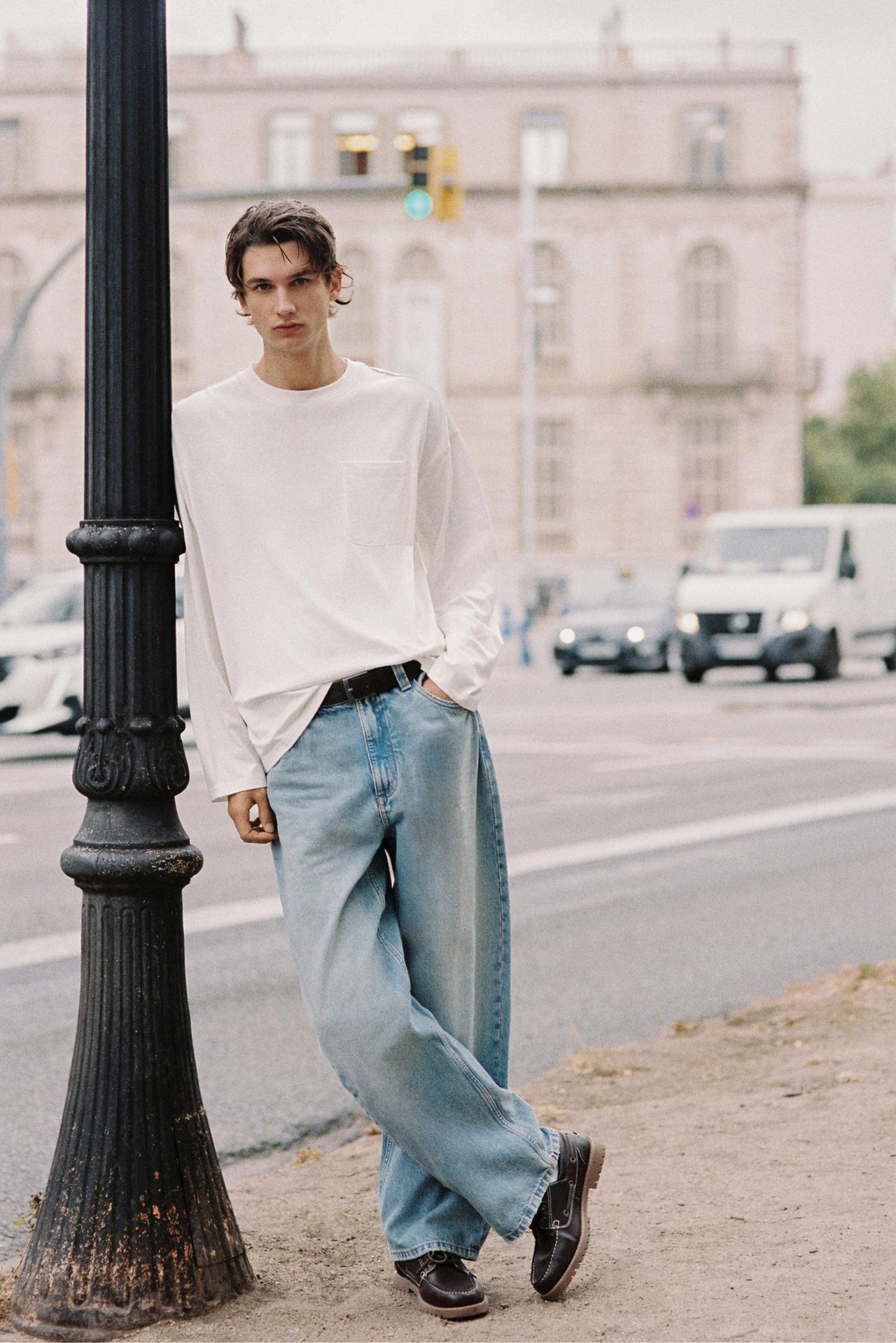 Relaxed fit long sleeve T-shirt — Off white