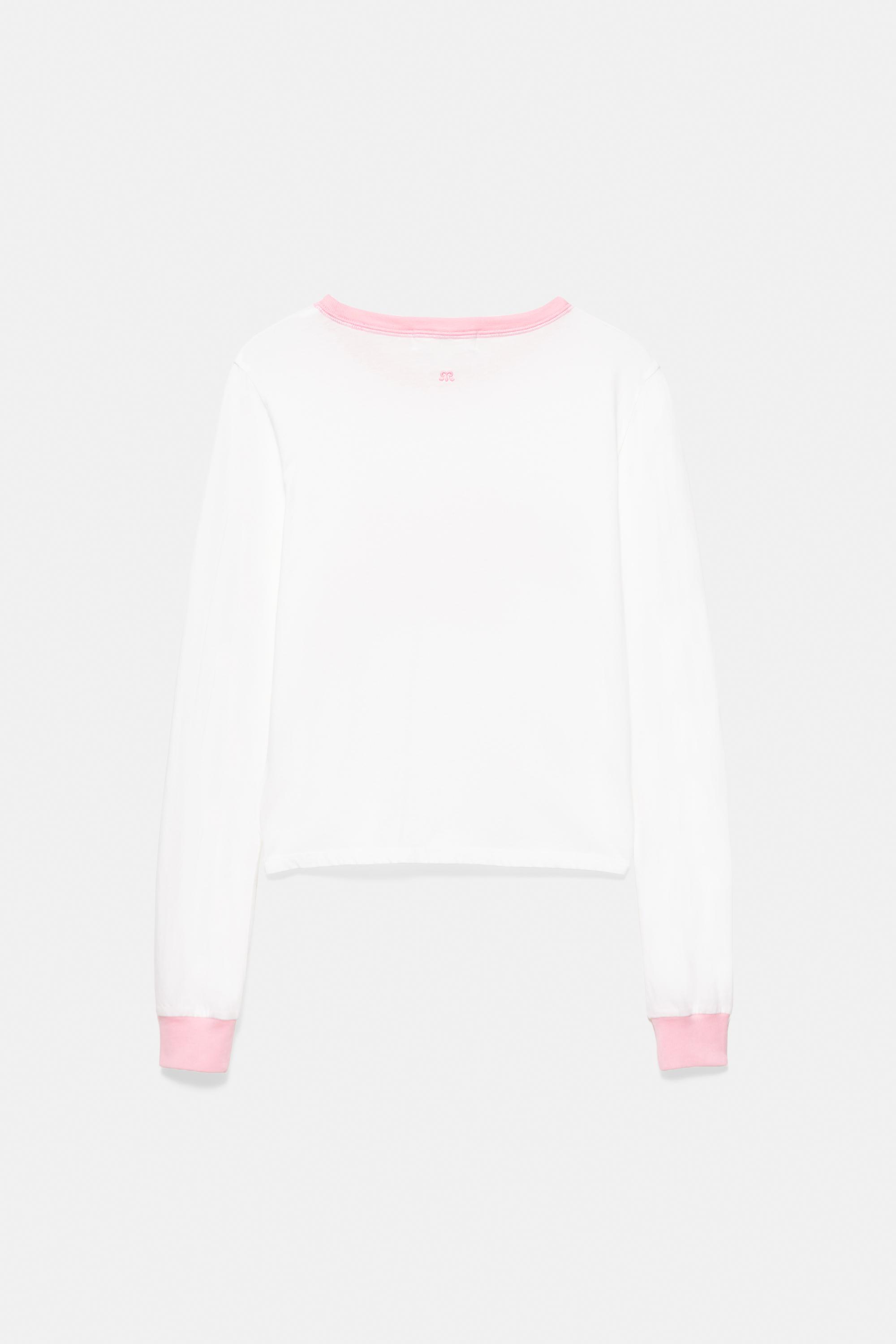 '91' graphic cropped T-shirt — Ice