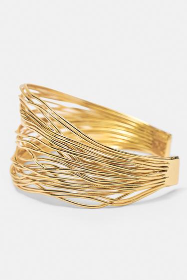 Fine-strand arm cuff — Gold 3