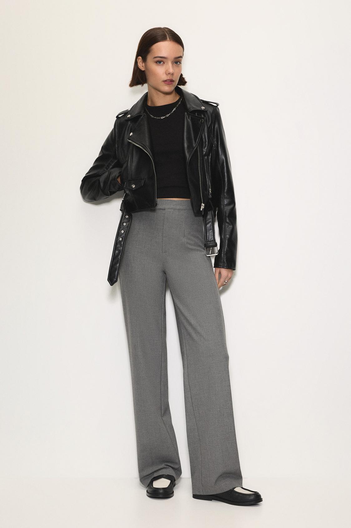 Pantalon Noir Grande Taille haute- Ceinture Elégant – YOPHIY CURVES