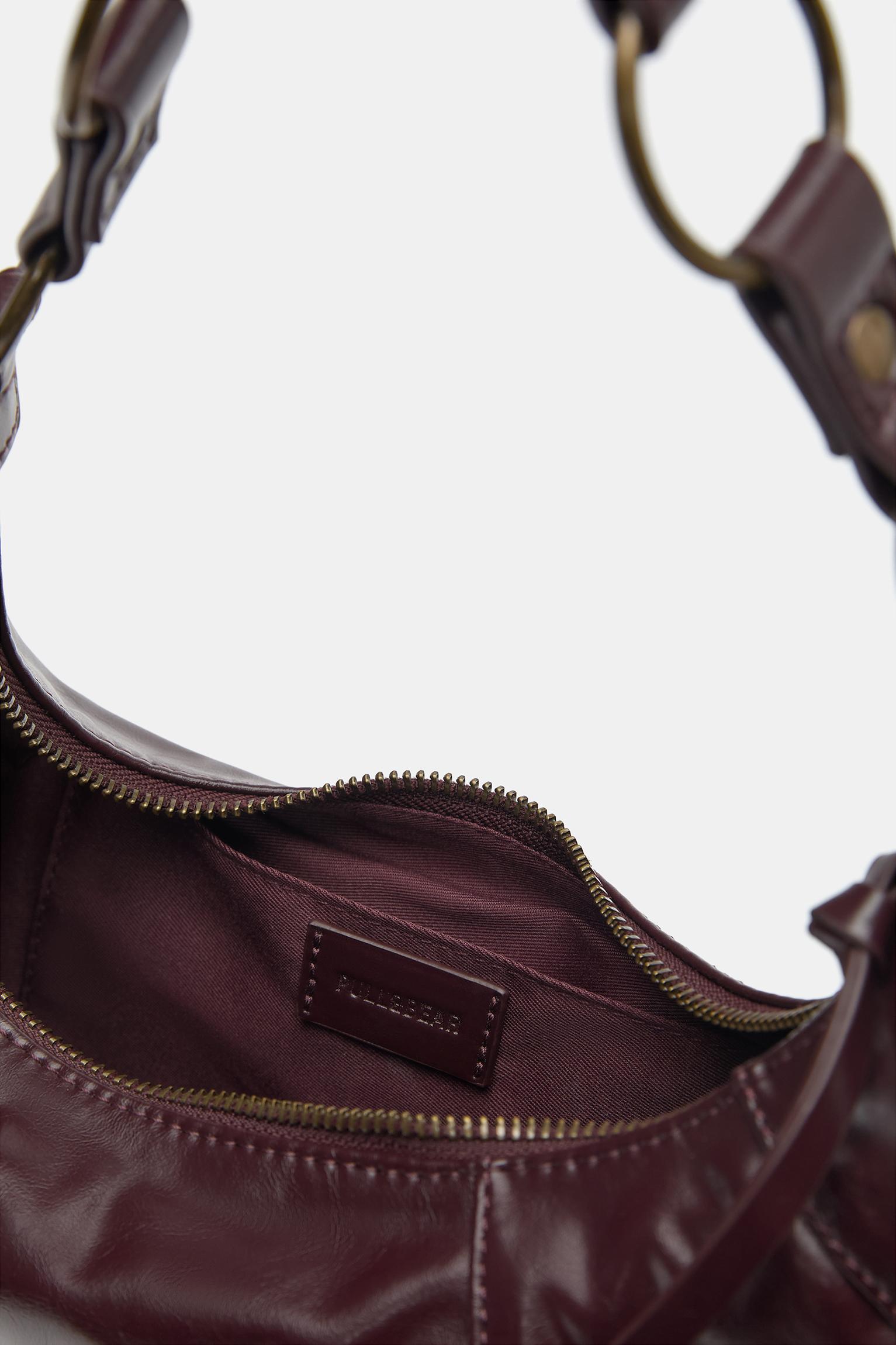 Half moon shoulder bag with rings - PULL&BEAR Half moon shoulder bag with rings - PULL&BEAR