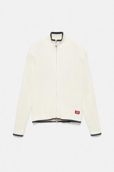 Dickies zip-up cardigan — Ecru 5
