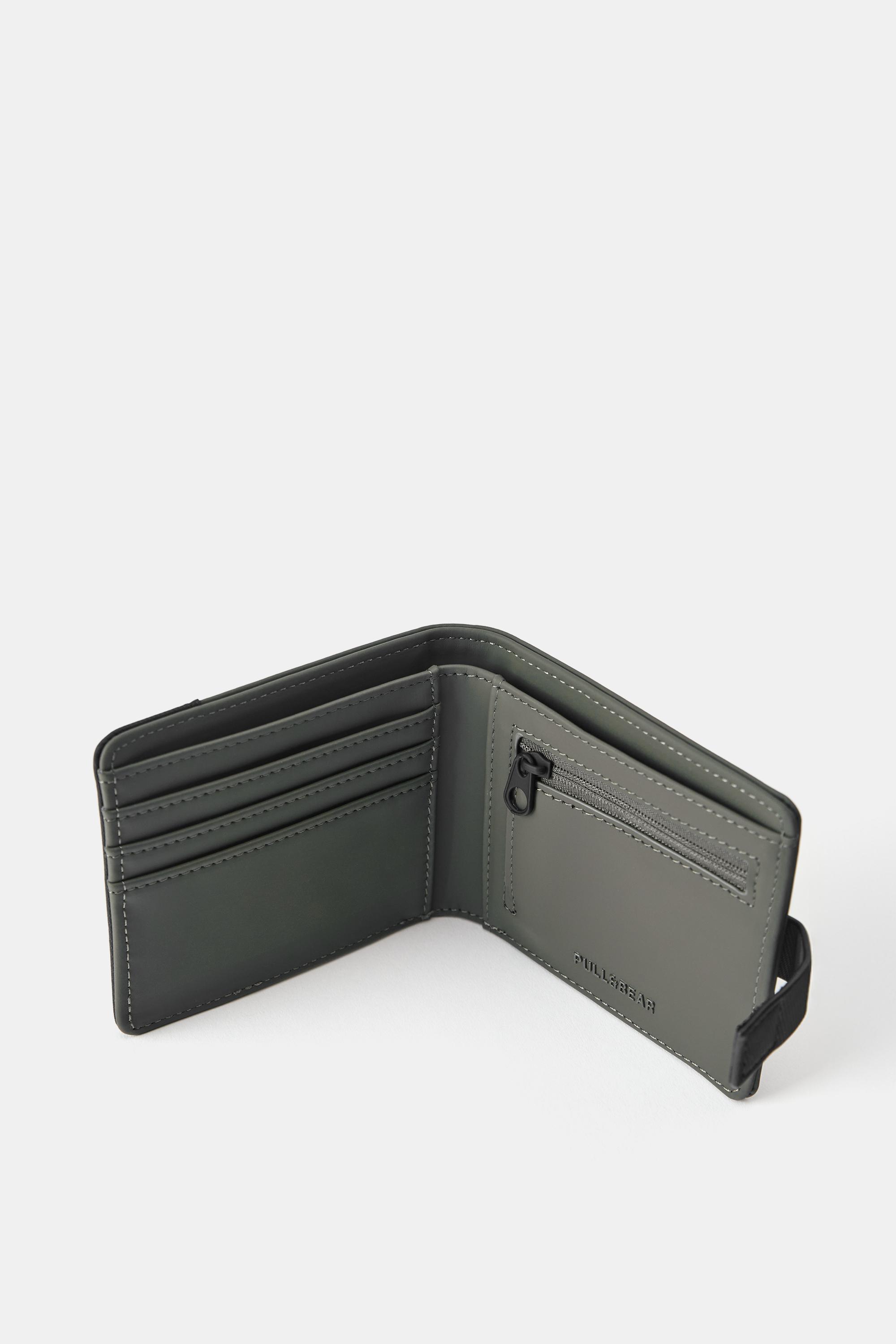 Rubberised wallet — Khaki