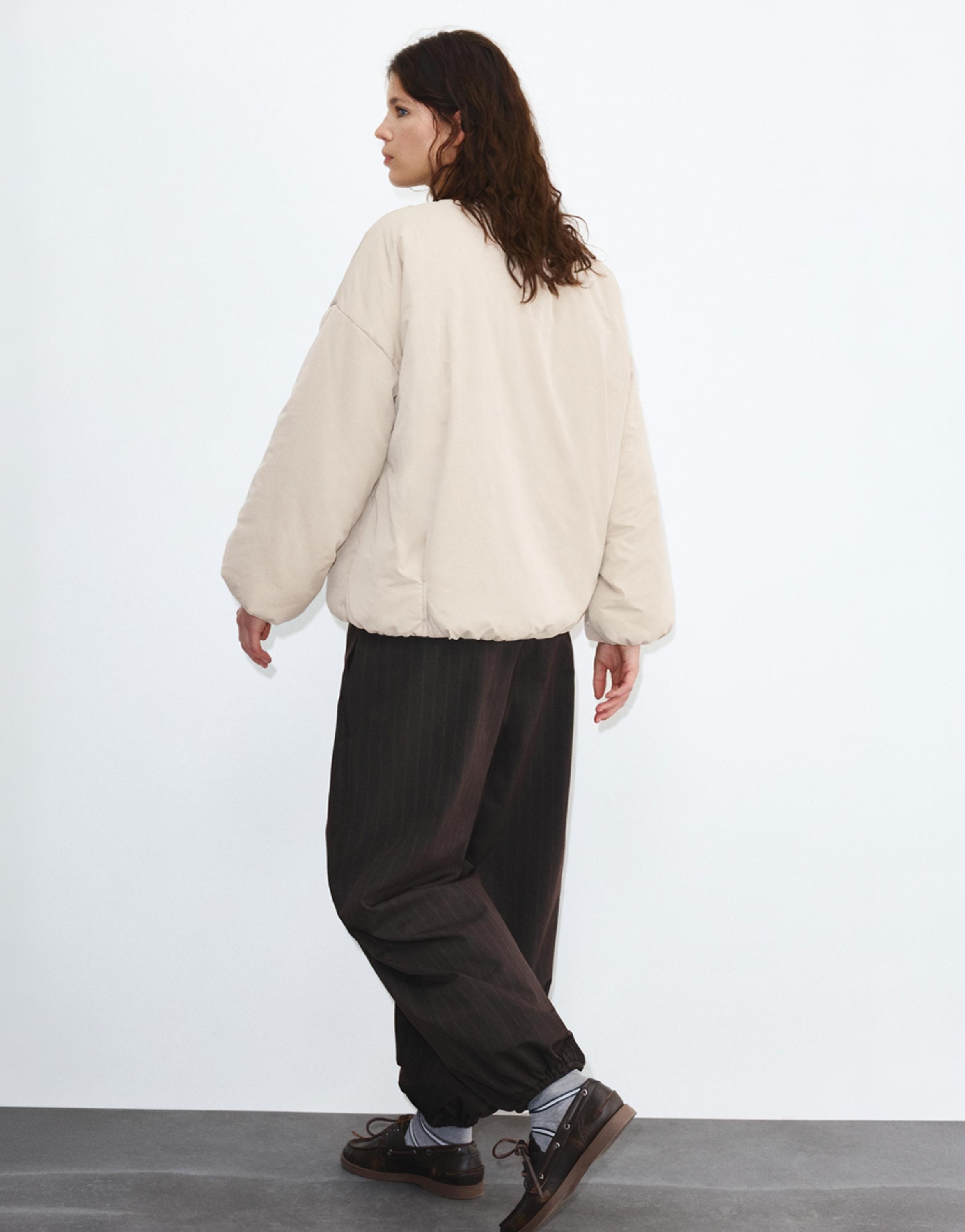 Çıtçıt düğmeli şişme mont - Görsel 21