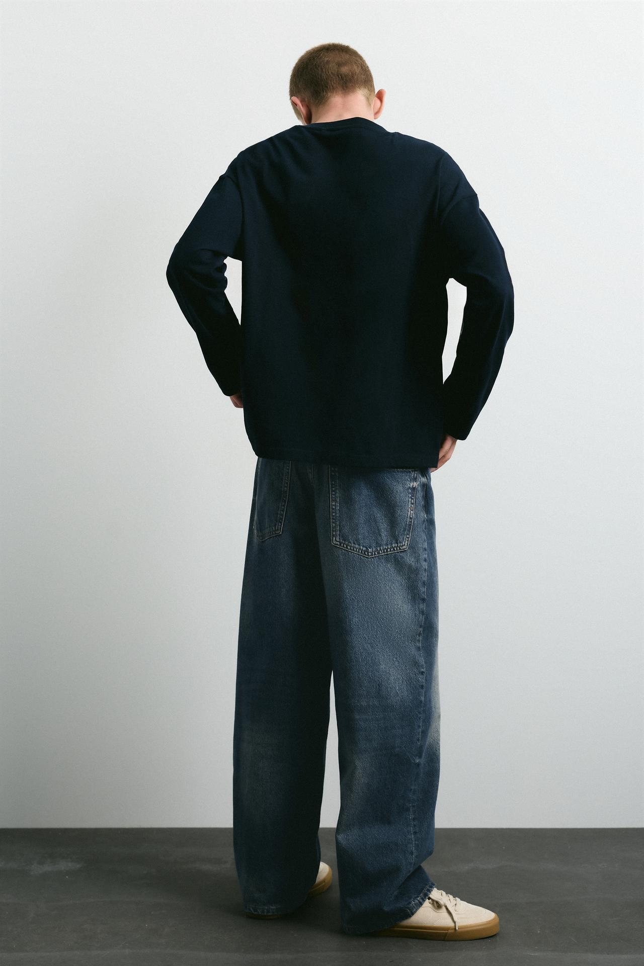 Baggy relaxed fit jeans — Neon blue