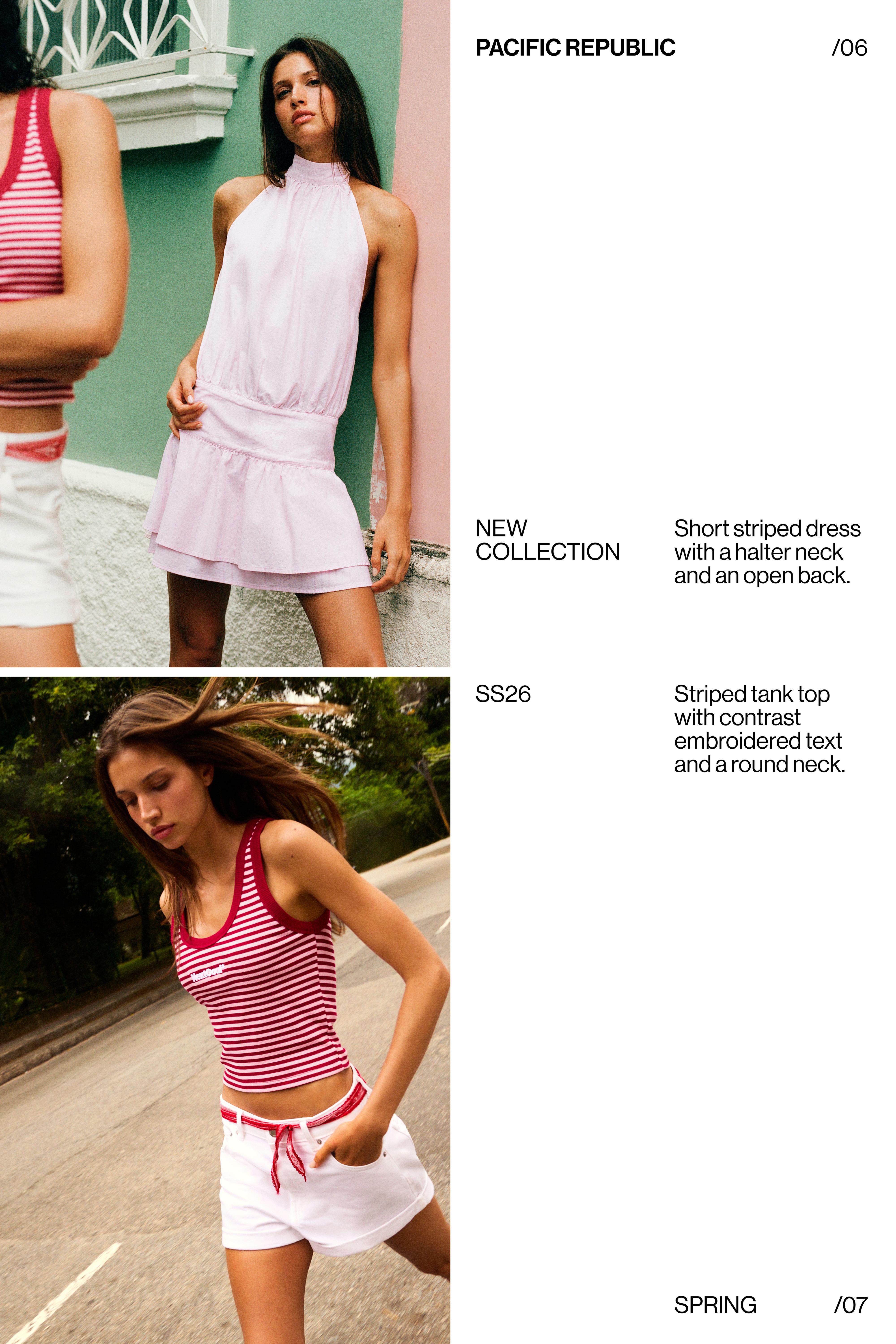 İşlemeli çizgili tank top - Görsel 21