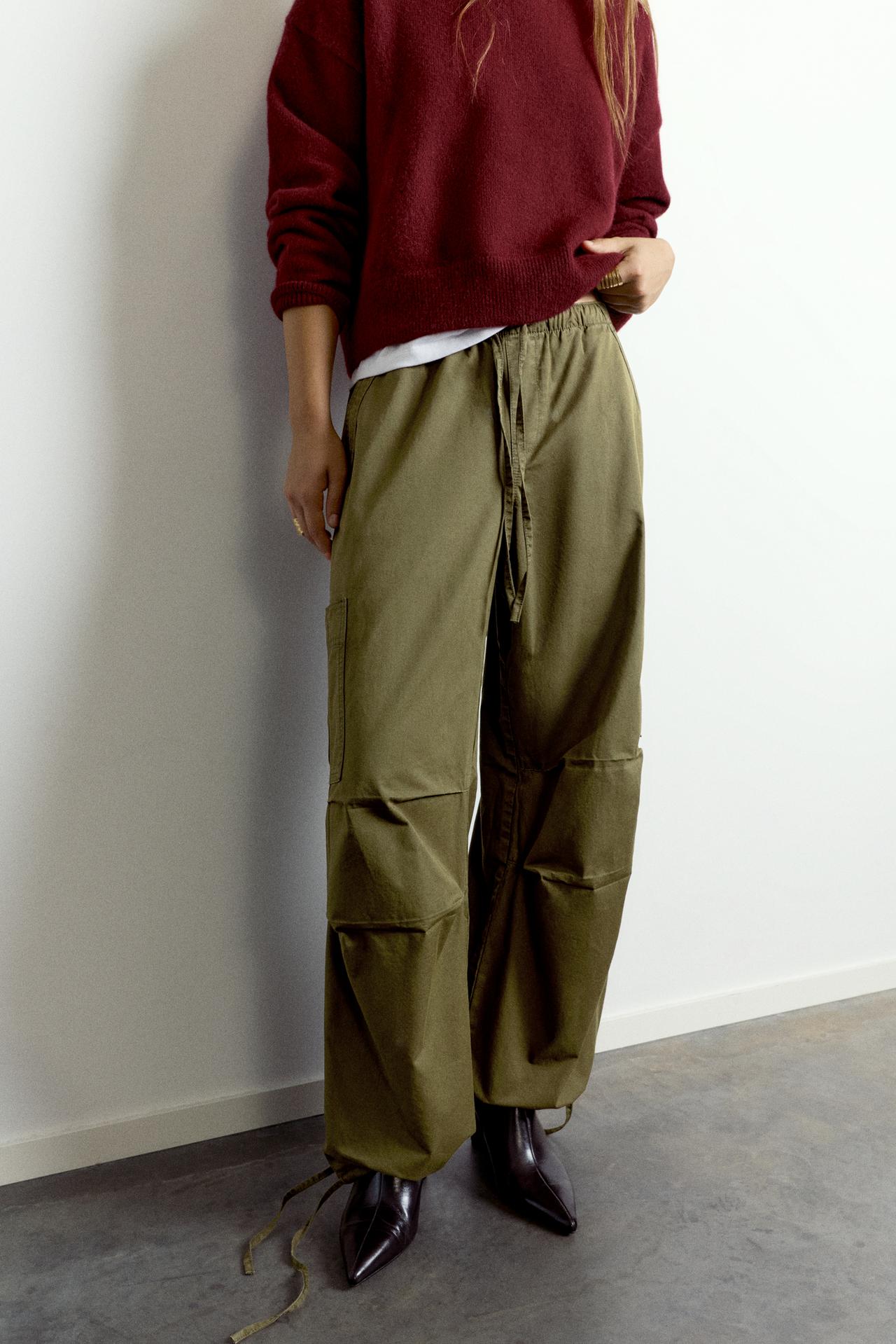 Parachute cargo trousers — Khaki