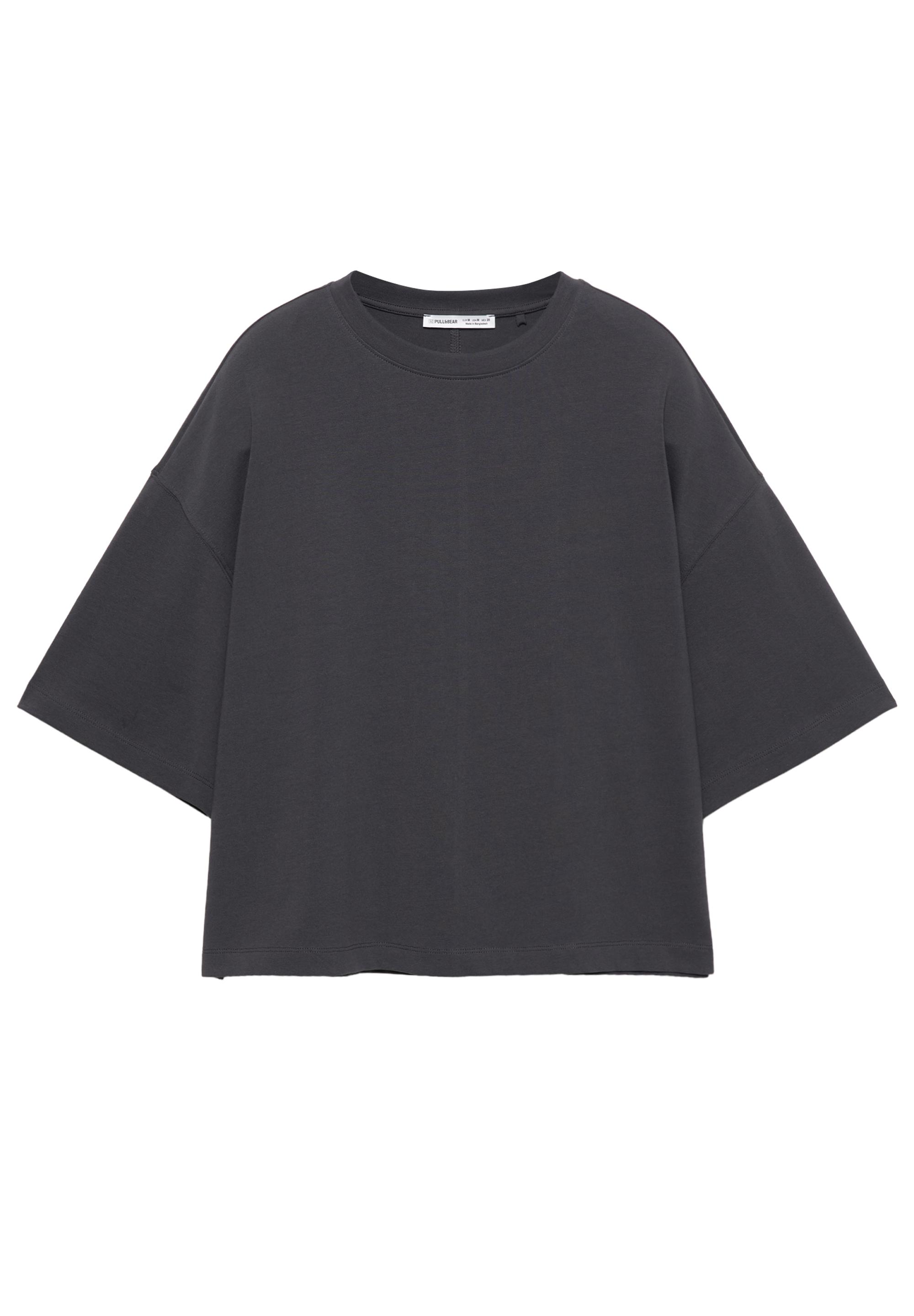 Boxy fit short sleeve T-shirt — Anthracite grey