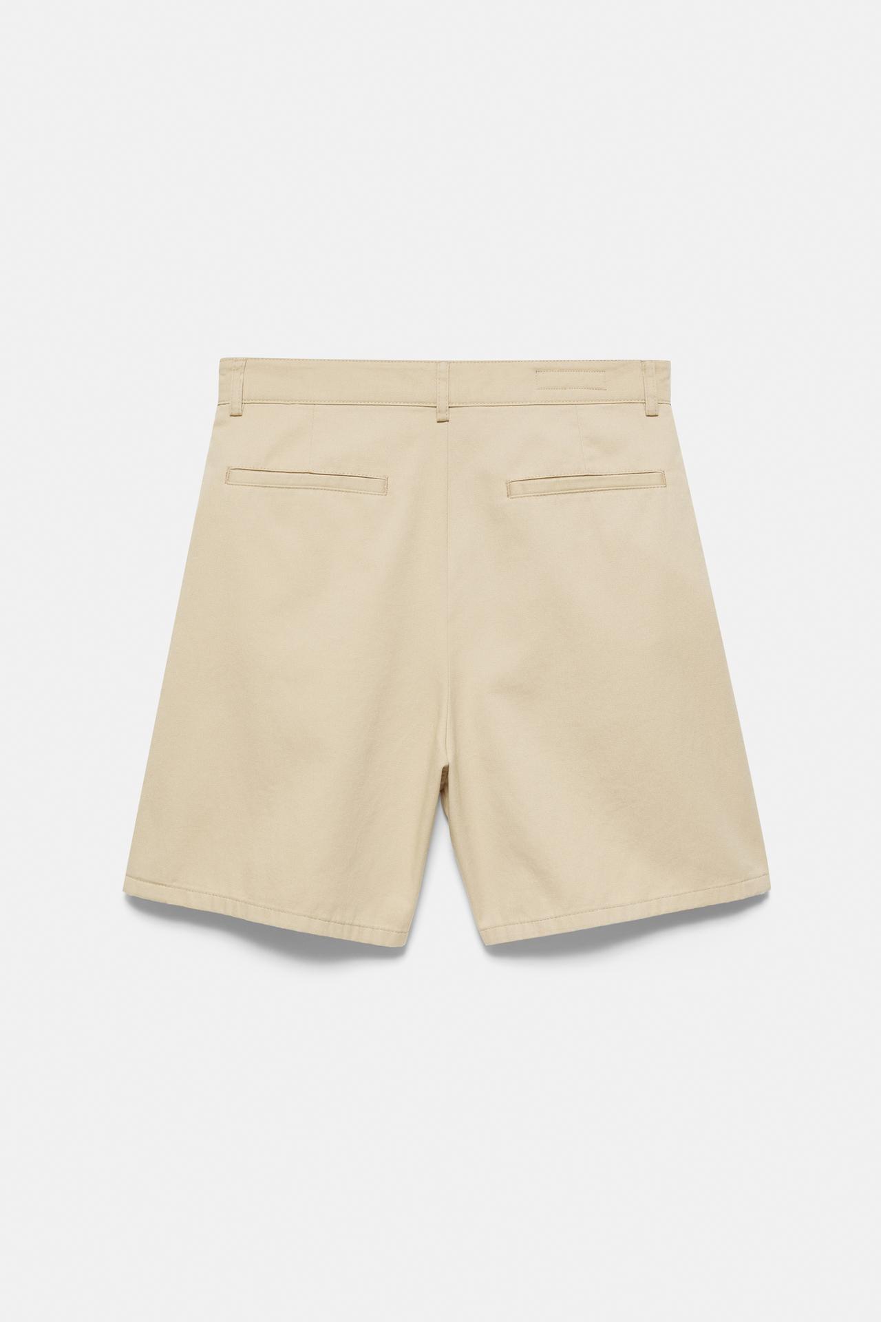 Darted Bermuda shorts — Beige