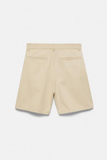 Darted Bermuda shorts — Beige 9