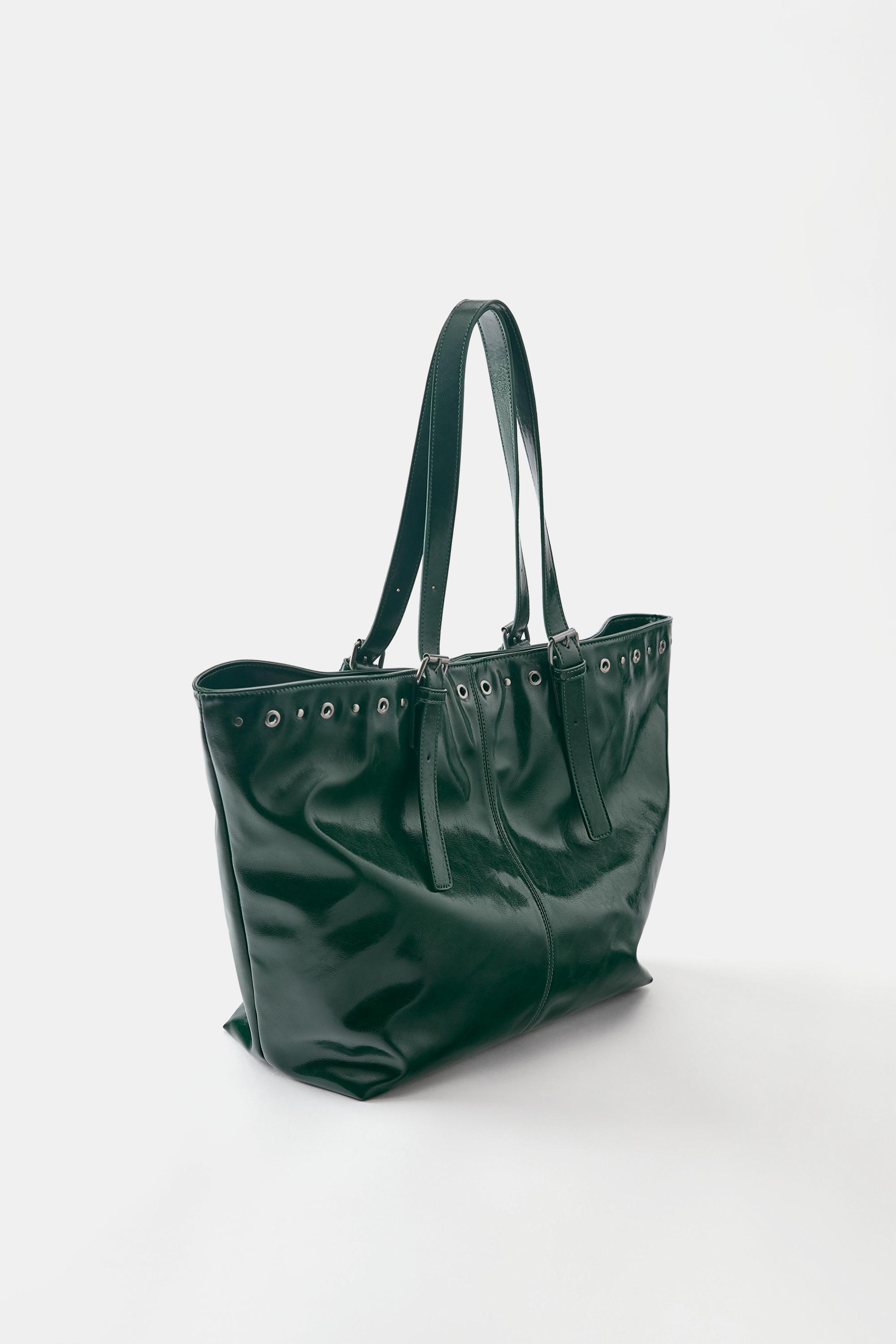 Studded shopper bag — Green