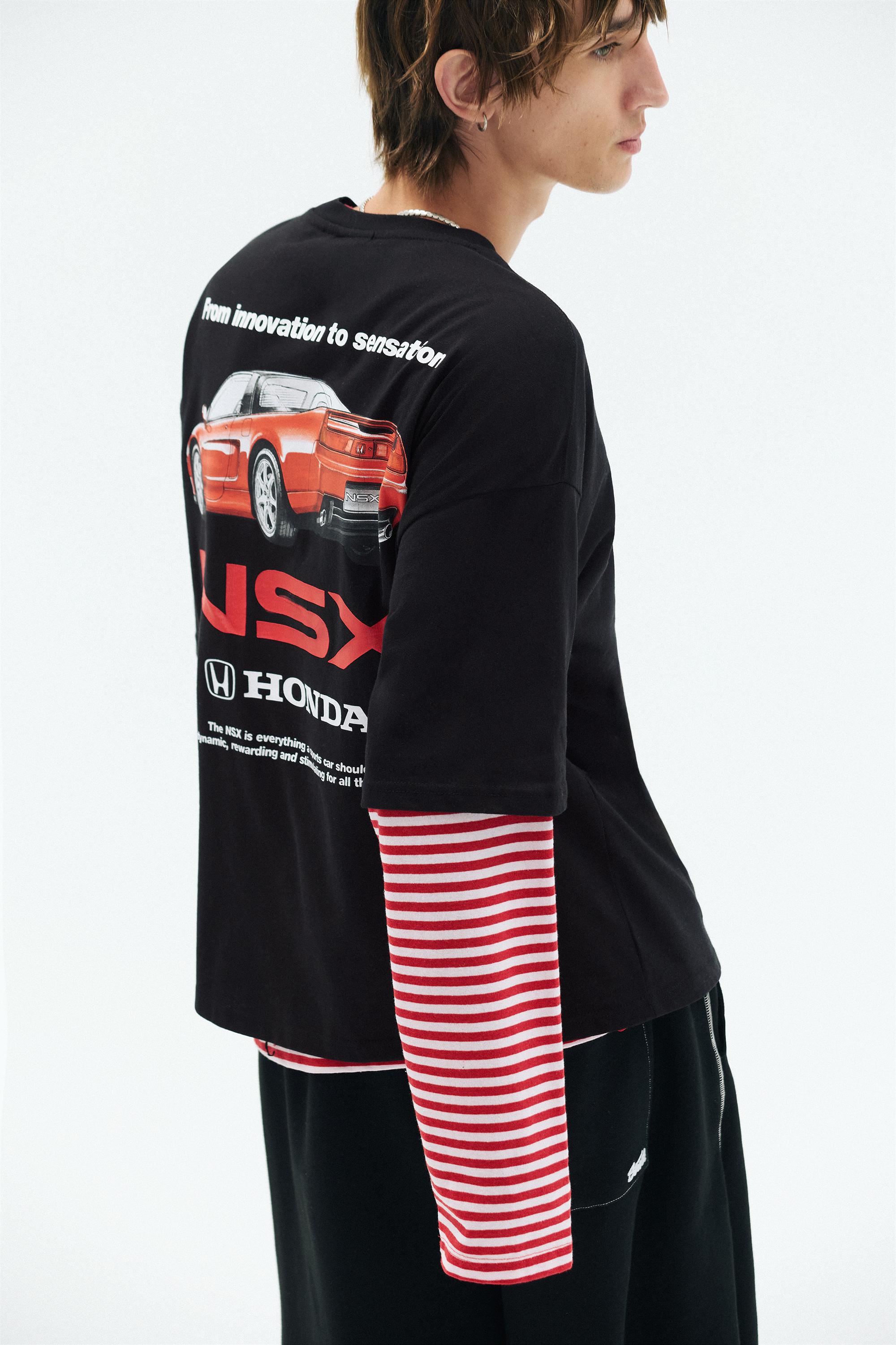 Relaxed fit Honda logo T-shirt — Black