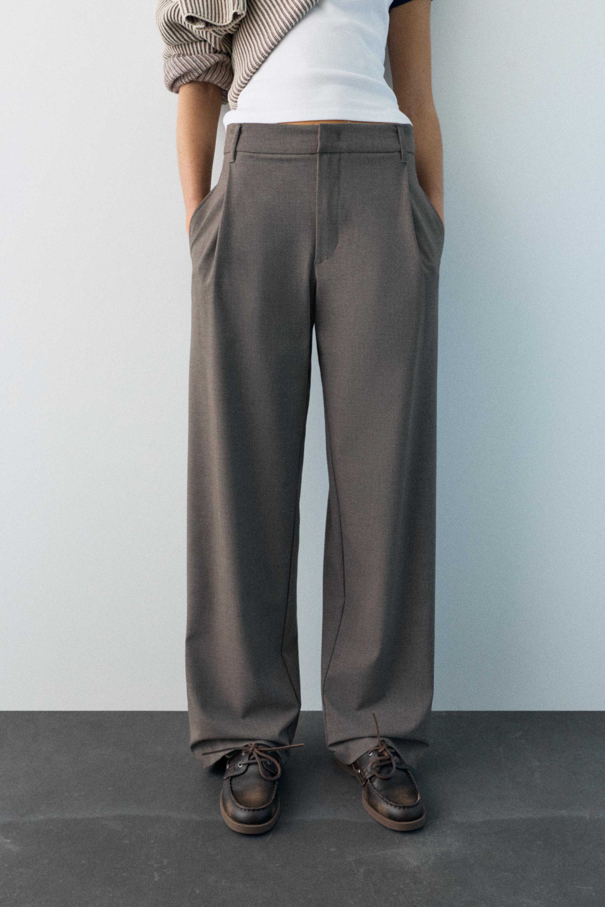 Darted smart trousers — Taupe