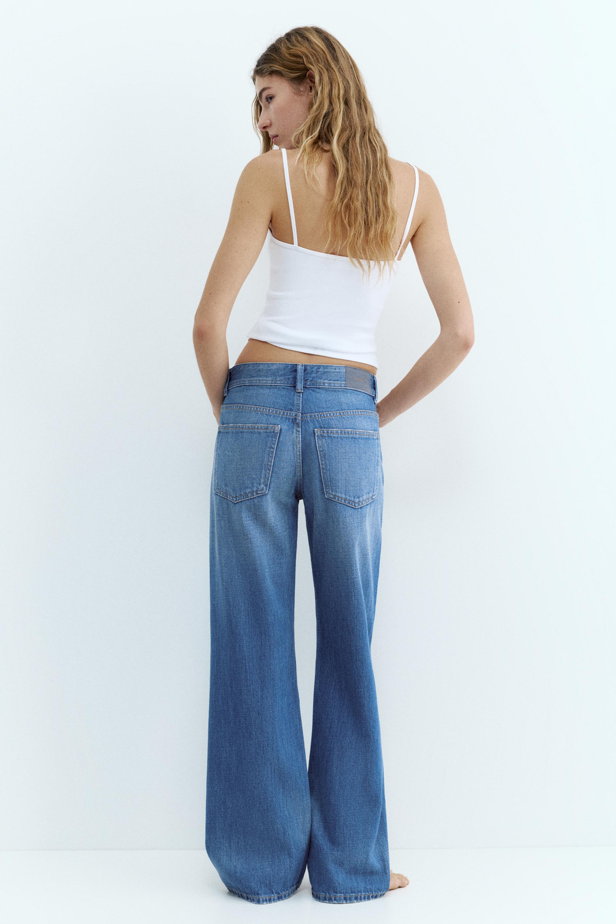 Low-rise straight-leg jeans — Ocean