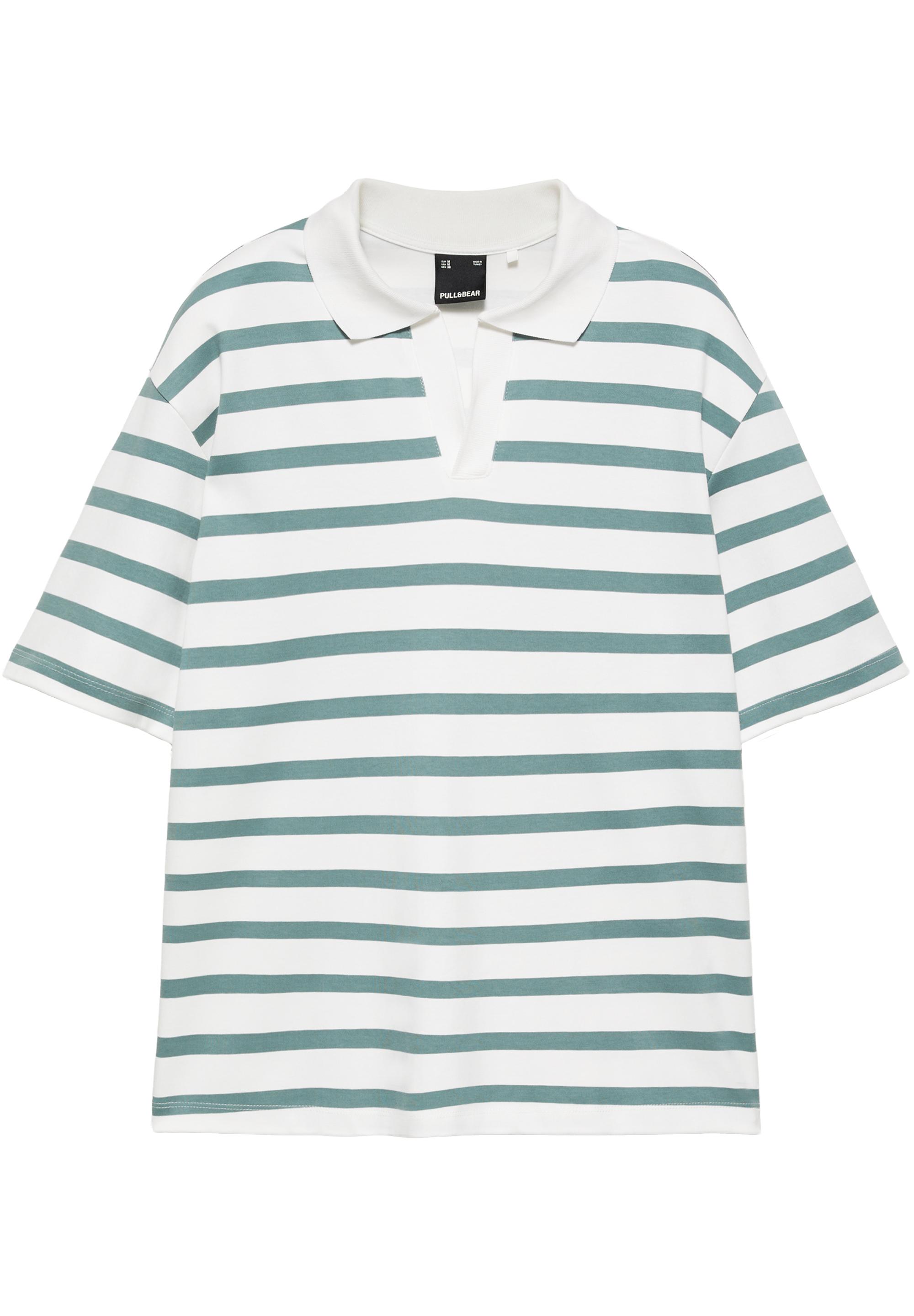 Short sleeve interlock polo shirt — Striped
