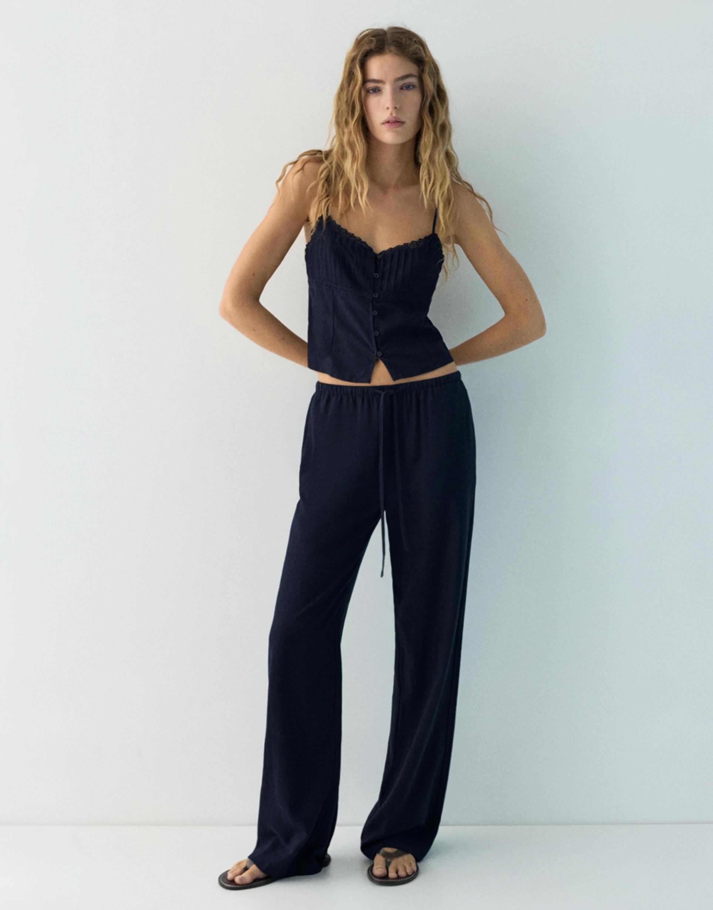 Kısa dantelli askılı top - Görsel 40