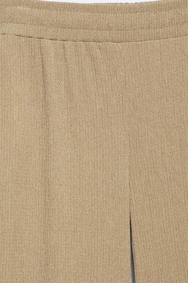 Wide-leg crepe trousers — Khaki 7