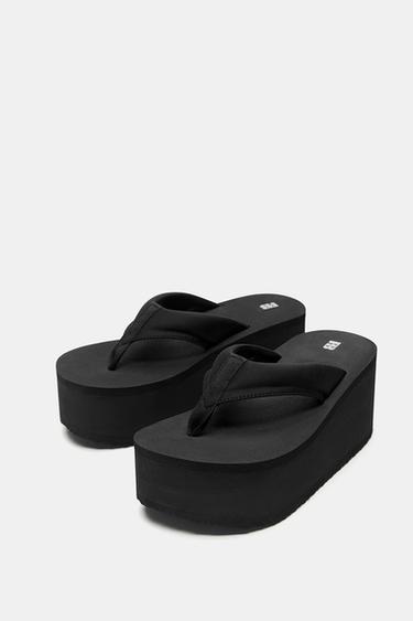 Platform wedge sandals — Black 3