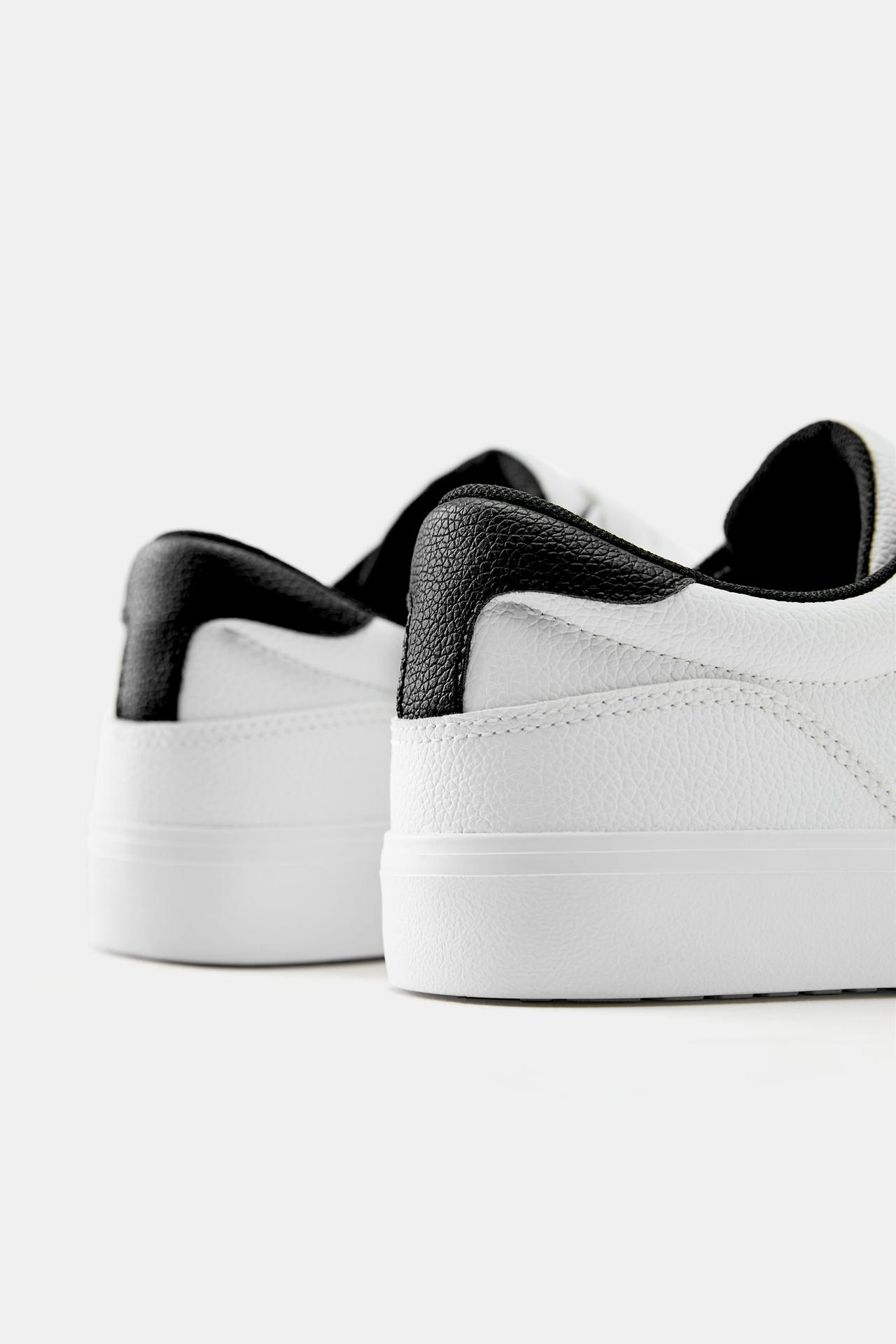 Casual stitched trainers — White