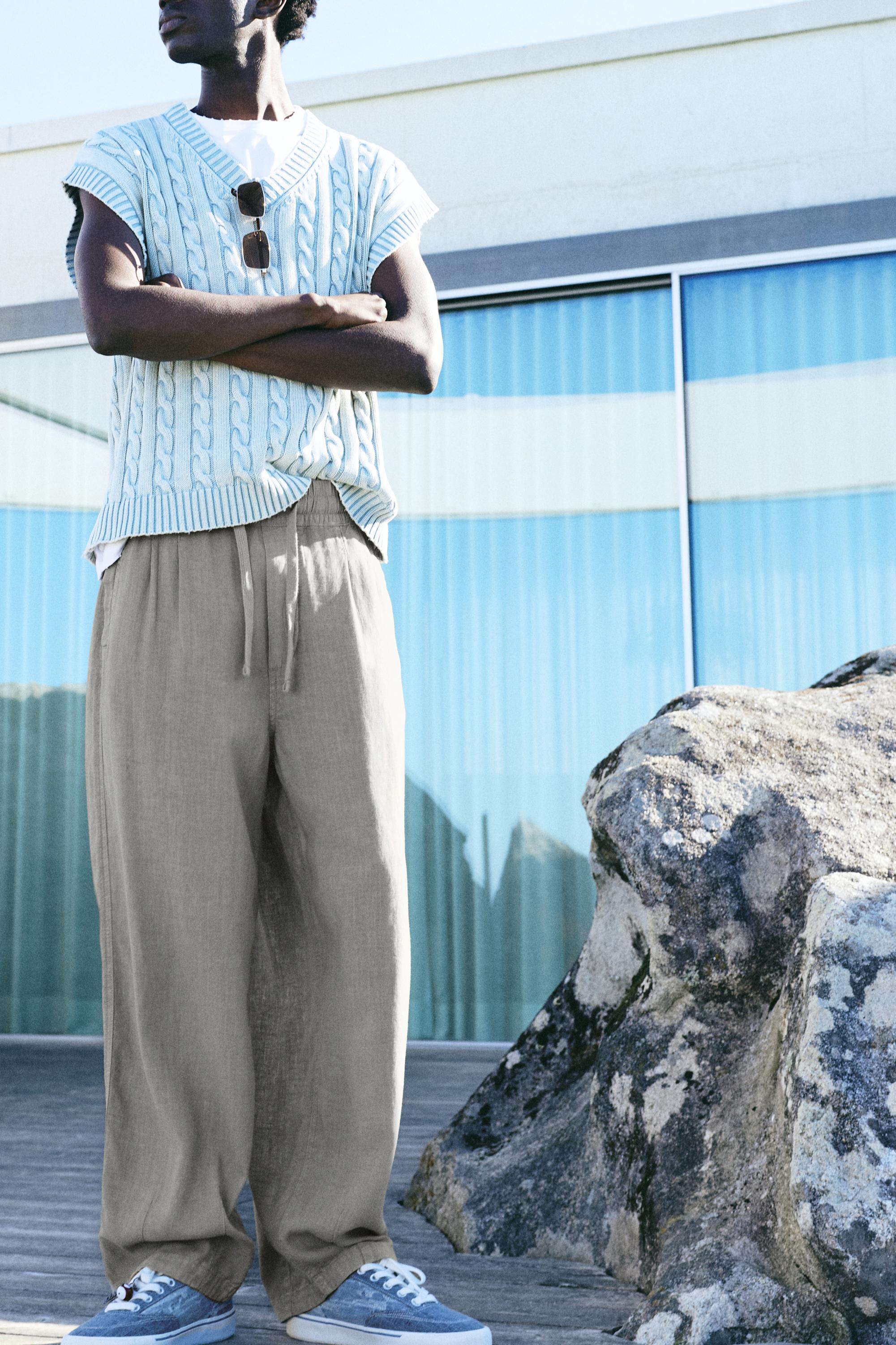 Ketenli jogger pantolon - Görsel 37