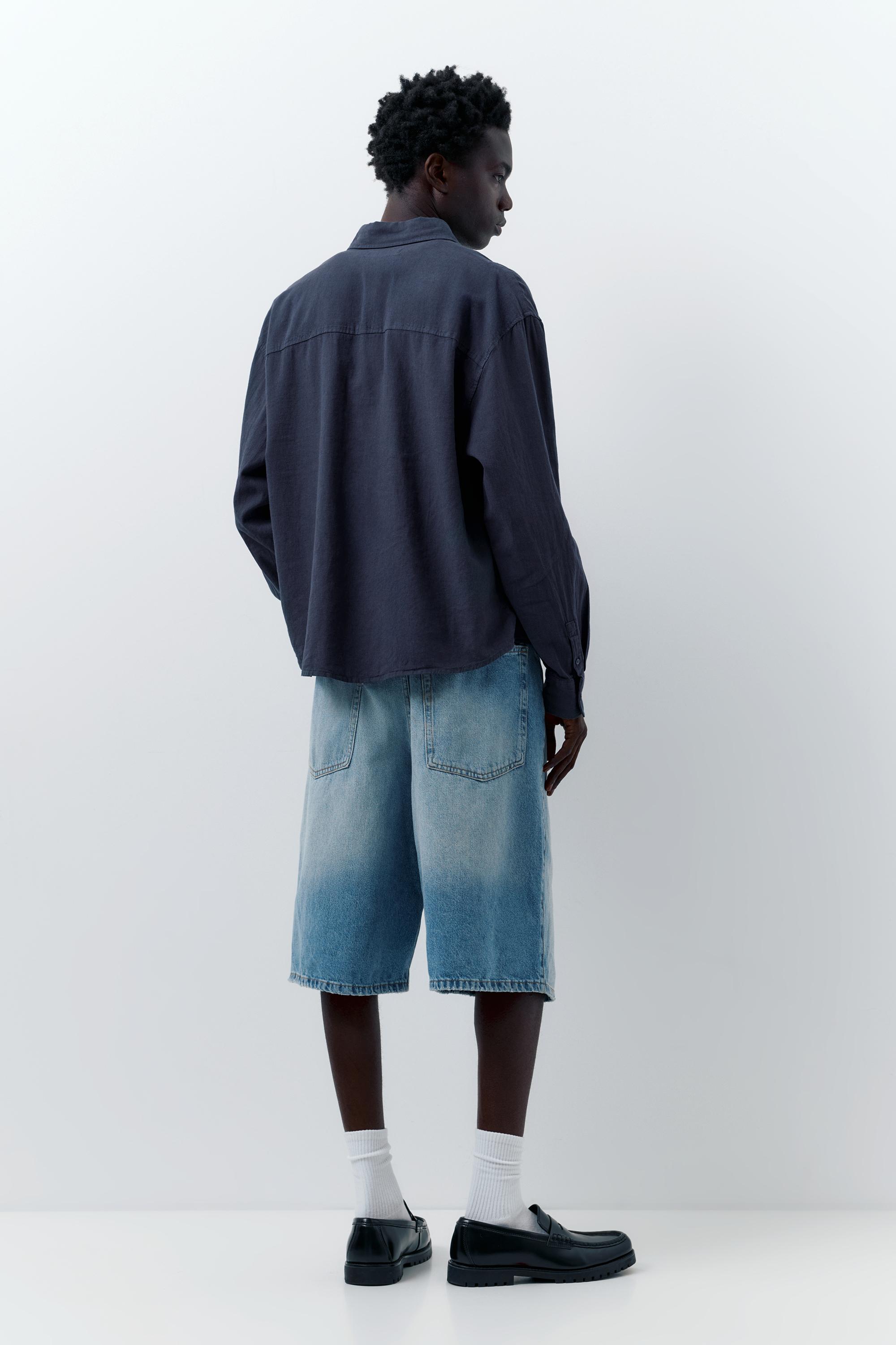 Ketenli gömlek - Görsel 10