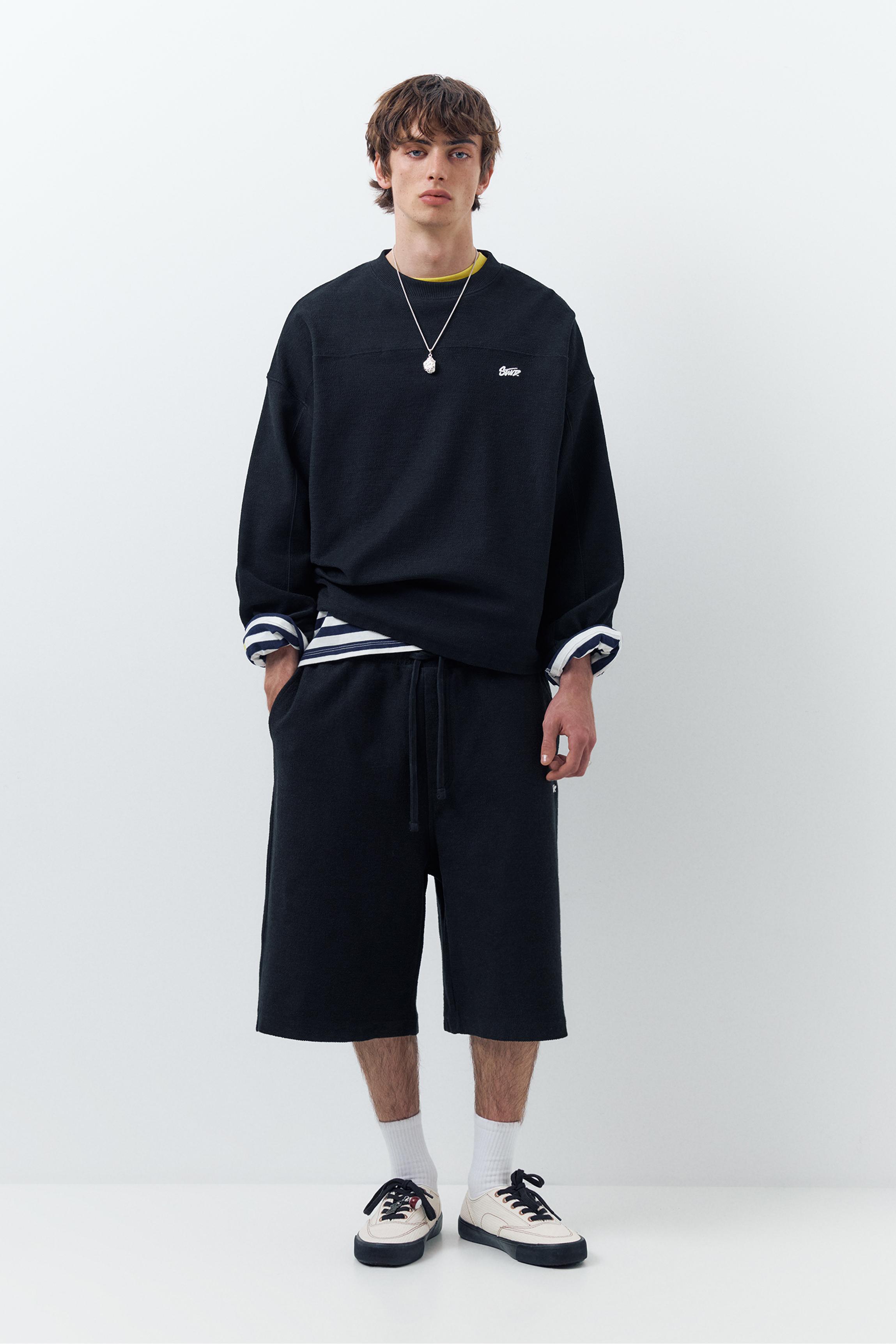 STWD Round Neck Sweatshirt — Black