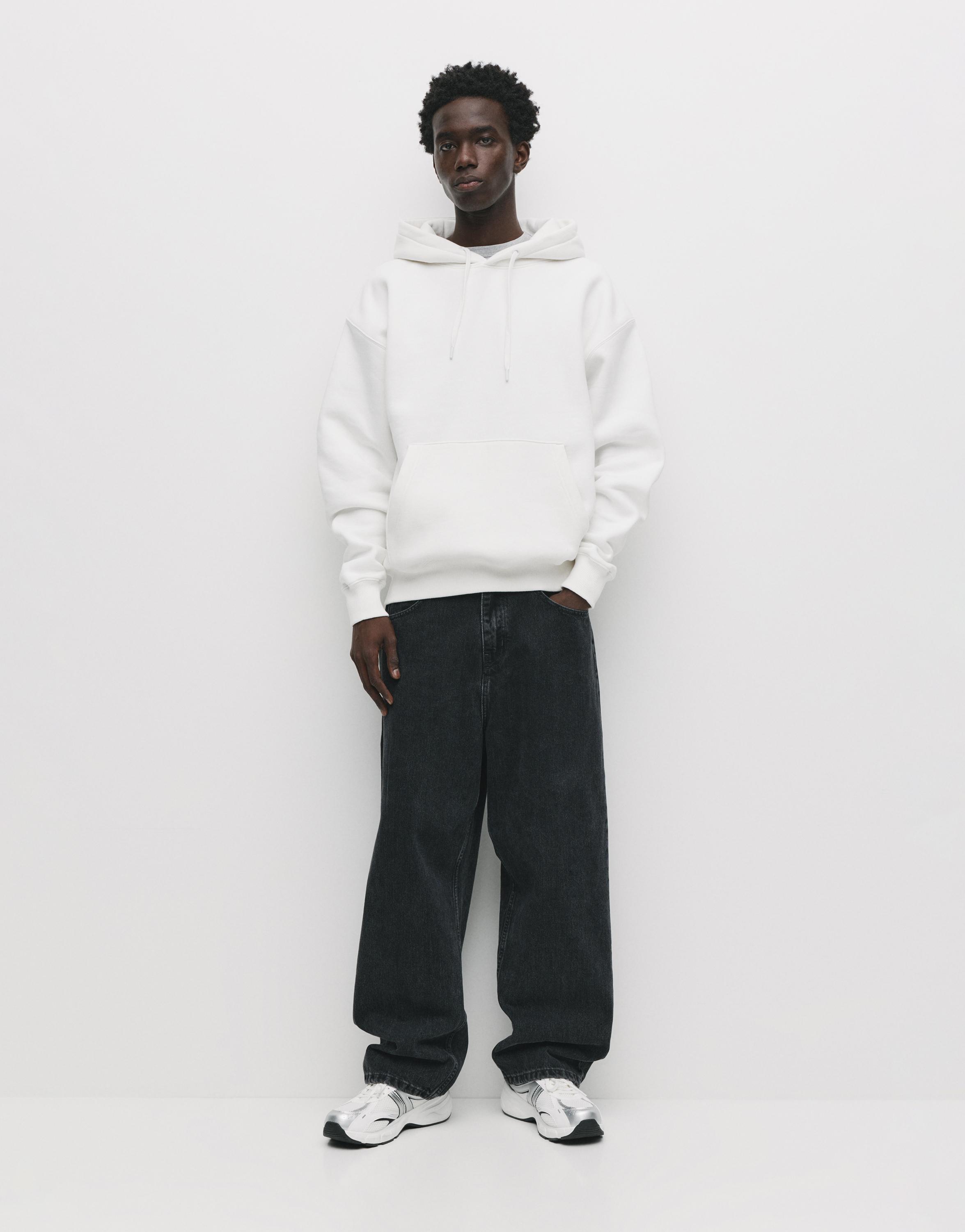 Basic kapüşonlu sweatshirt - Görsel 37