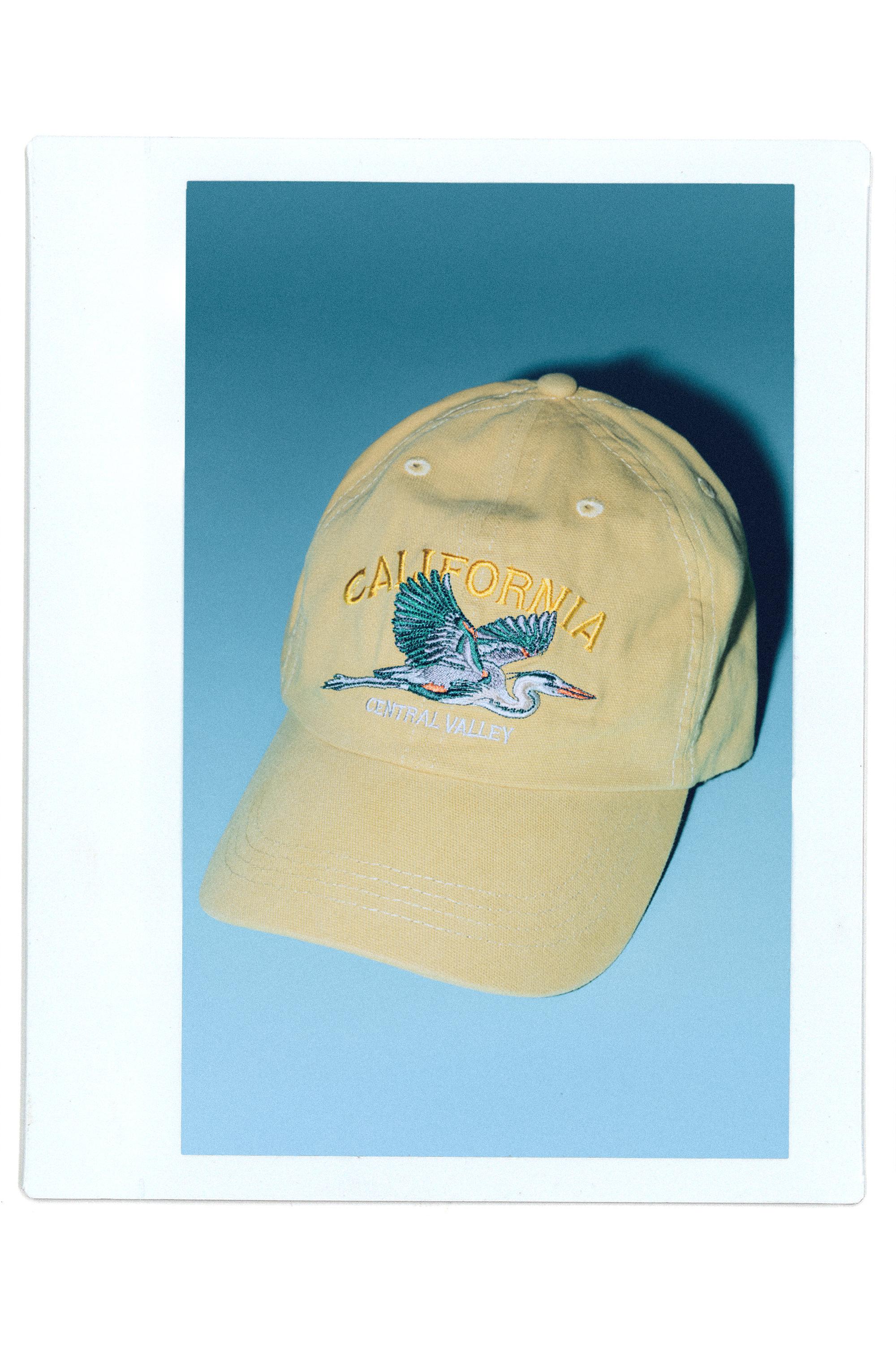 California embroidered cap — Mustard