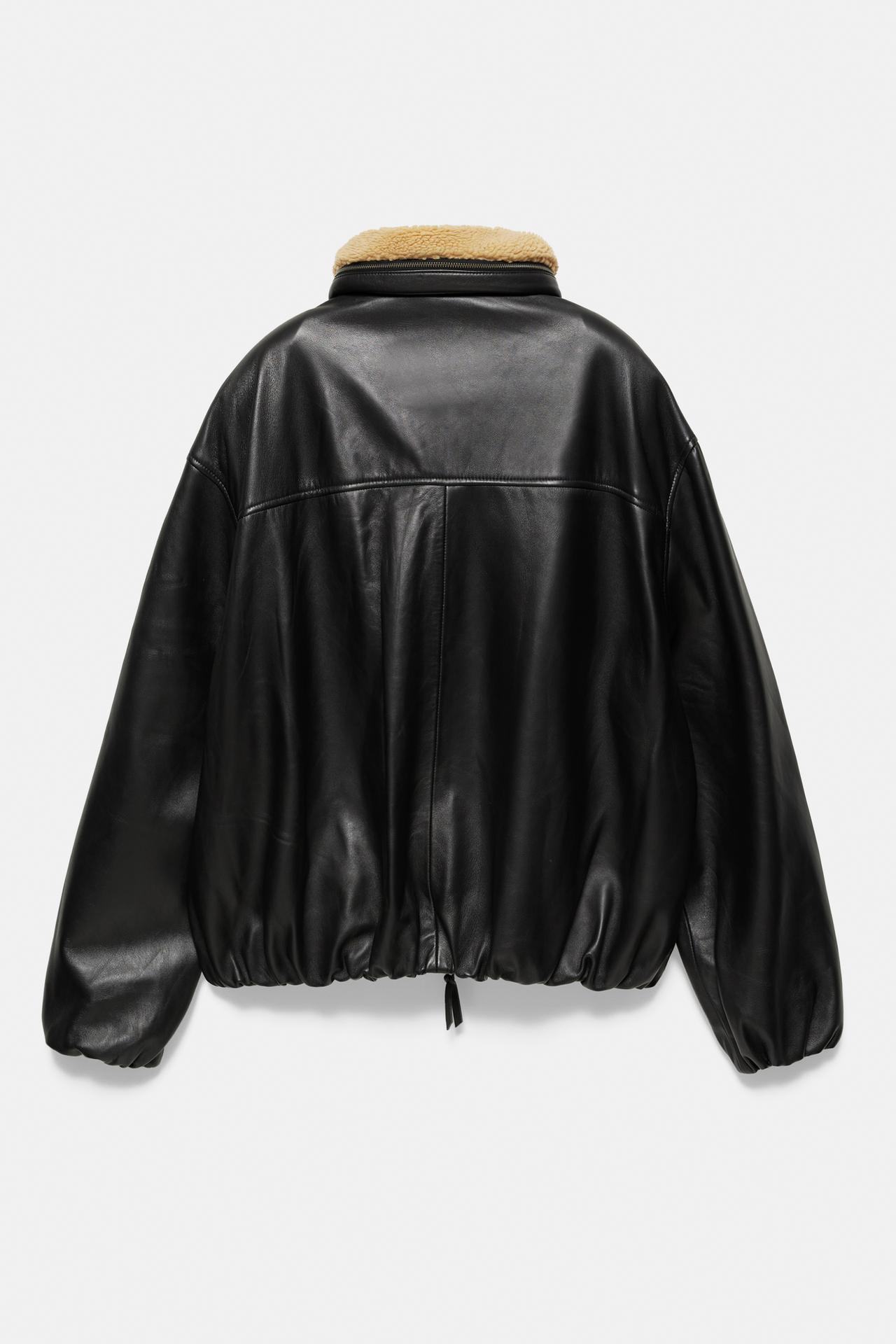 Oscar Ouyang 100% leather jacket — Black