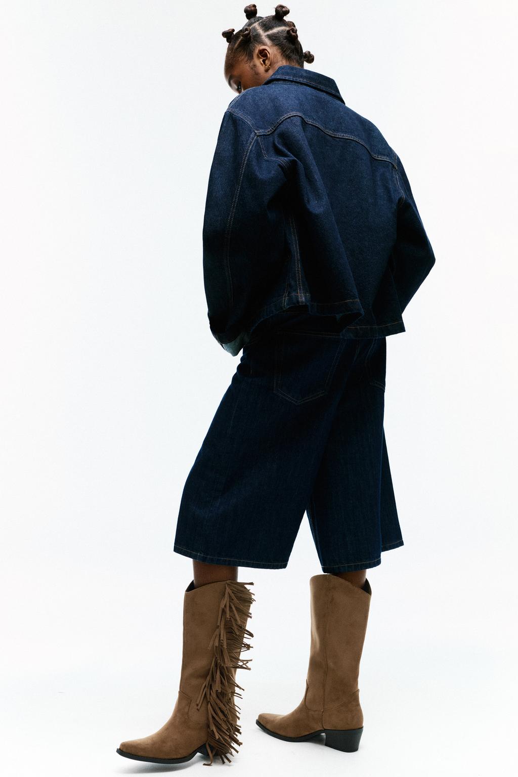 Stivali cowboy con frange PULL&BEAR