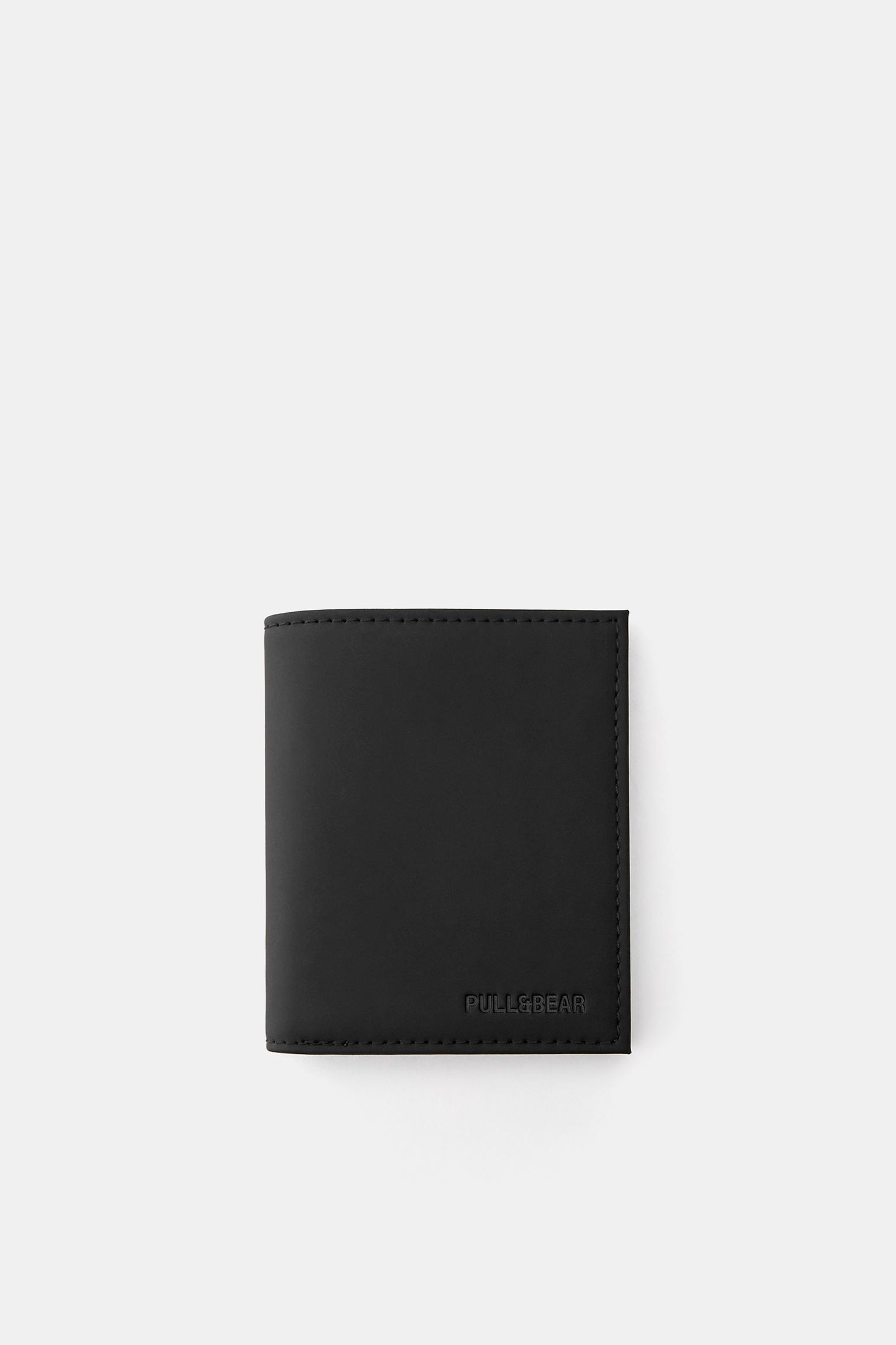 Rubberised wallet — Black
